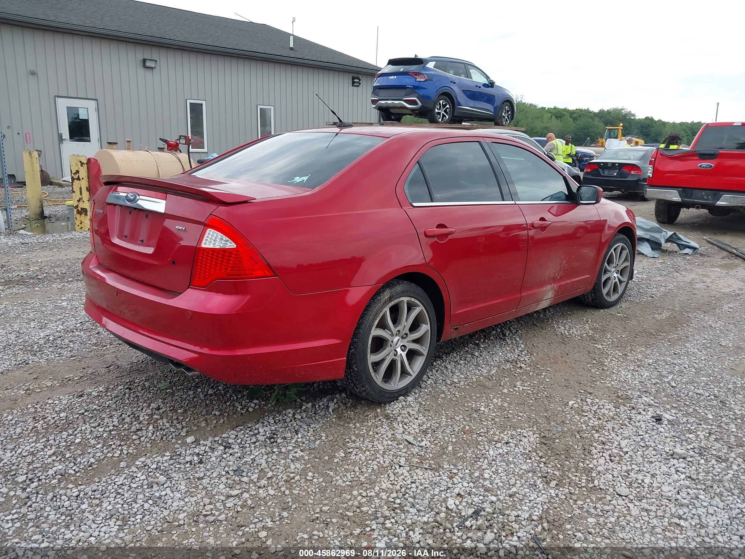 2010 Ford Fusion Sel Burgundy vin: 3FAHP0JA3AR278047