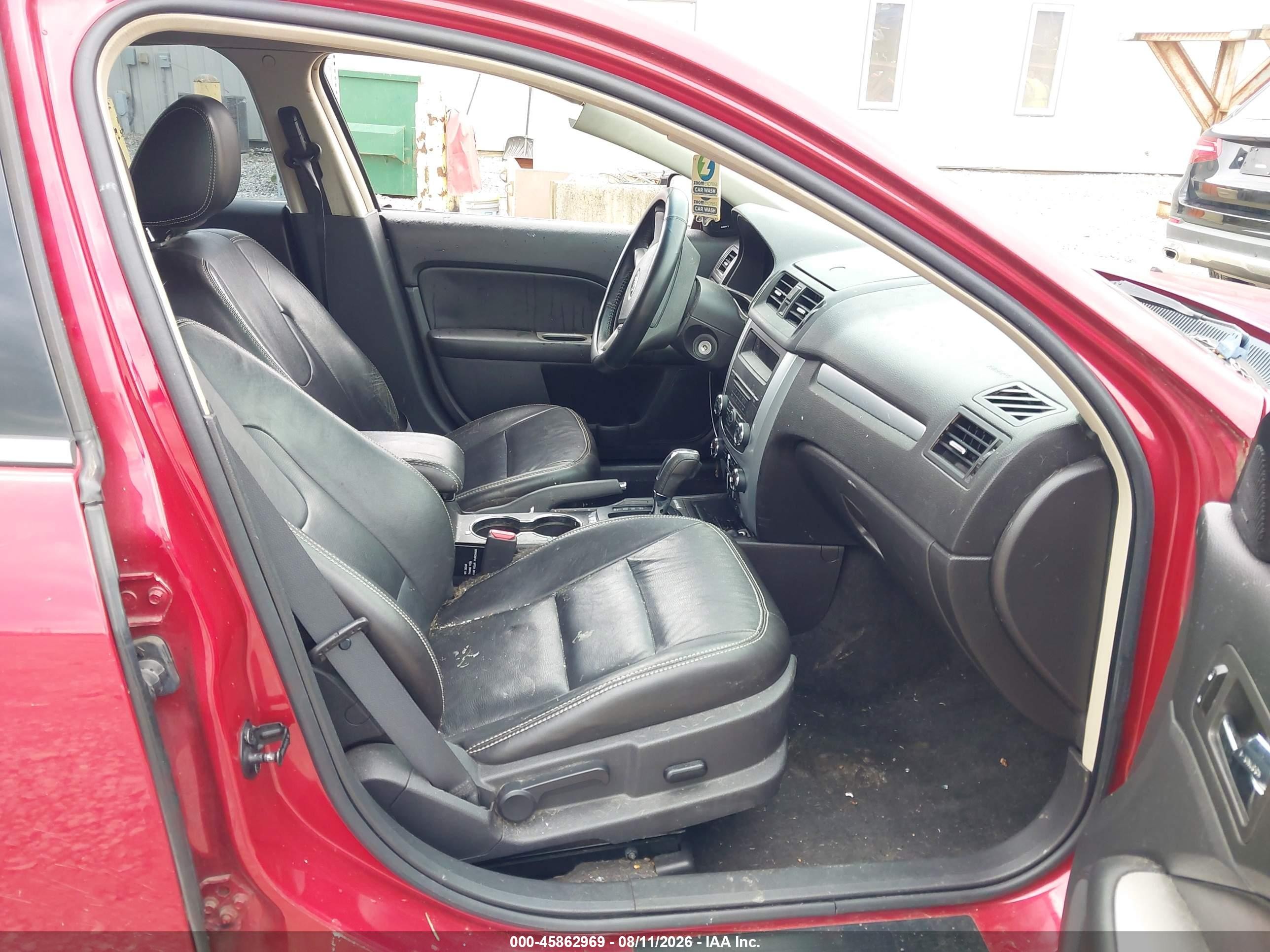 2010 Ford Fusion Sel Burgundy vin: 3FAHP0JA3AR278047