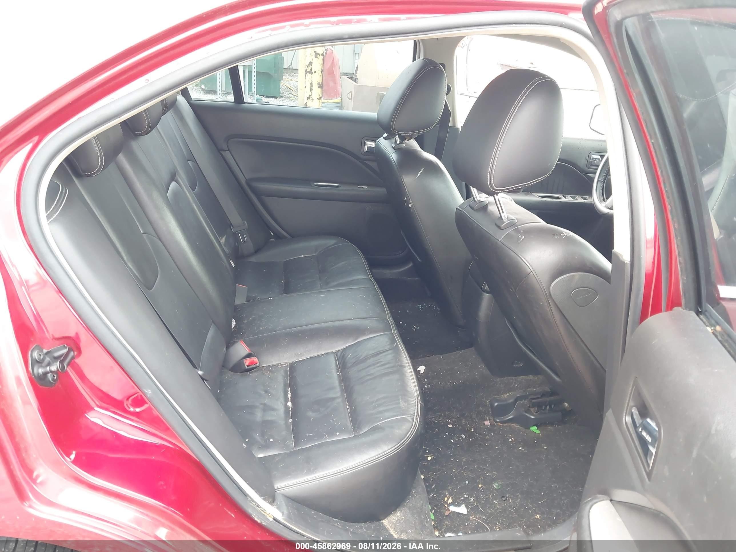2010 Ford Fusion Sel Burgundy vin: 3FAHP0JA3AR278047