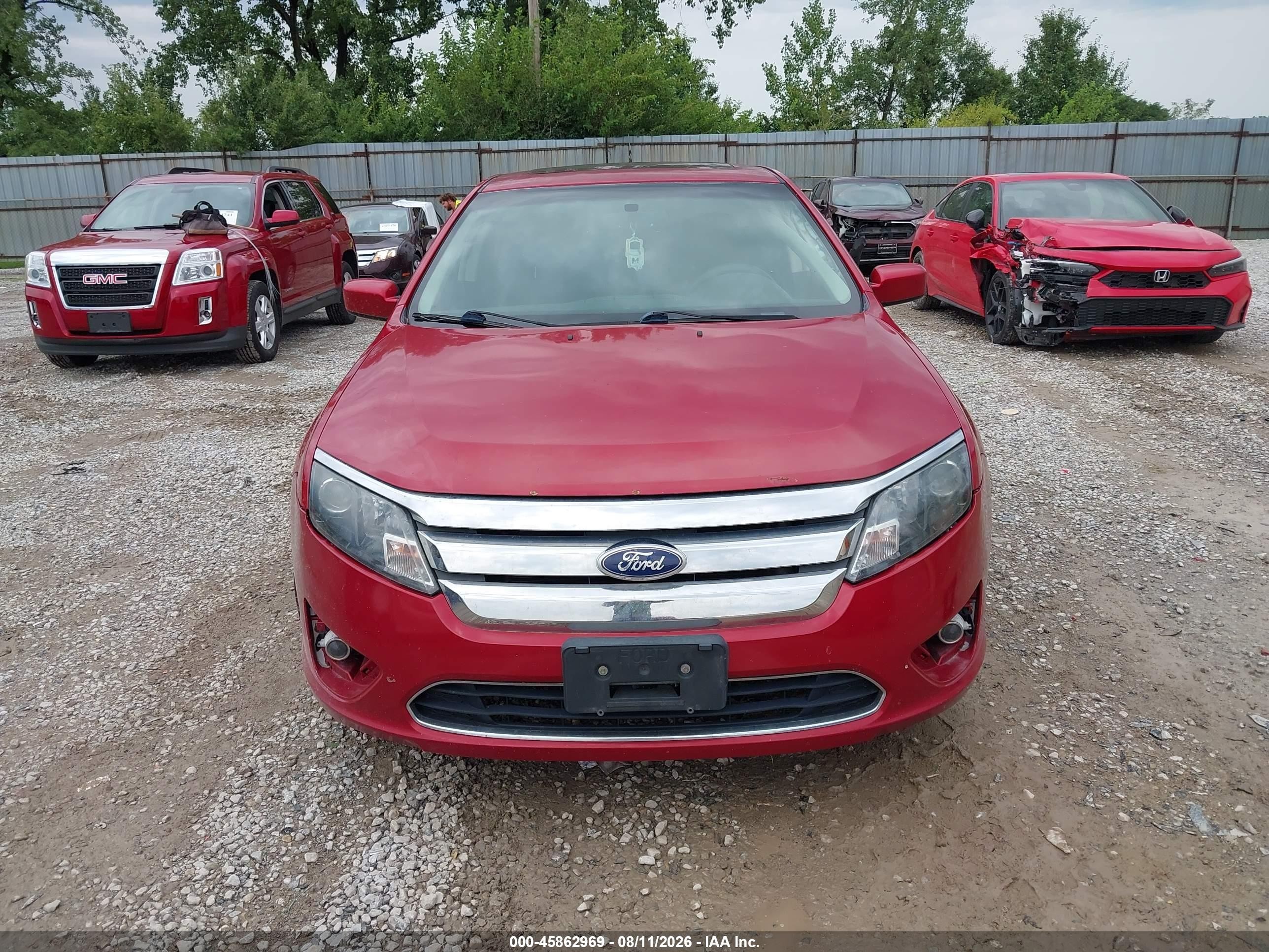 2010 Ford Fusion Sel Burgundy vin: 3FAHP0JA3AR278047
