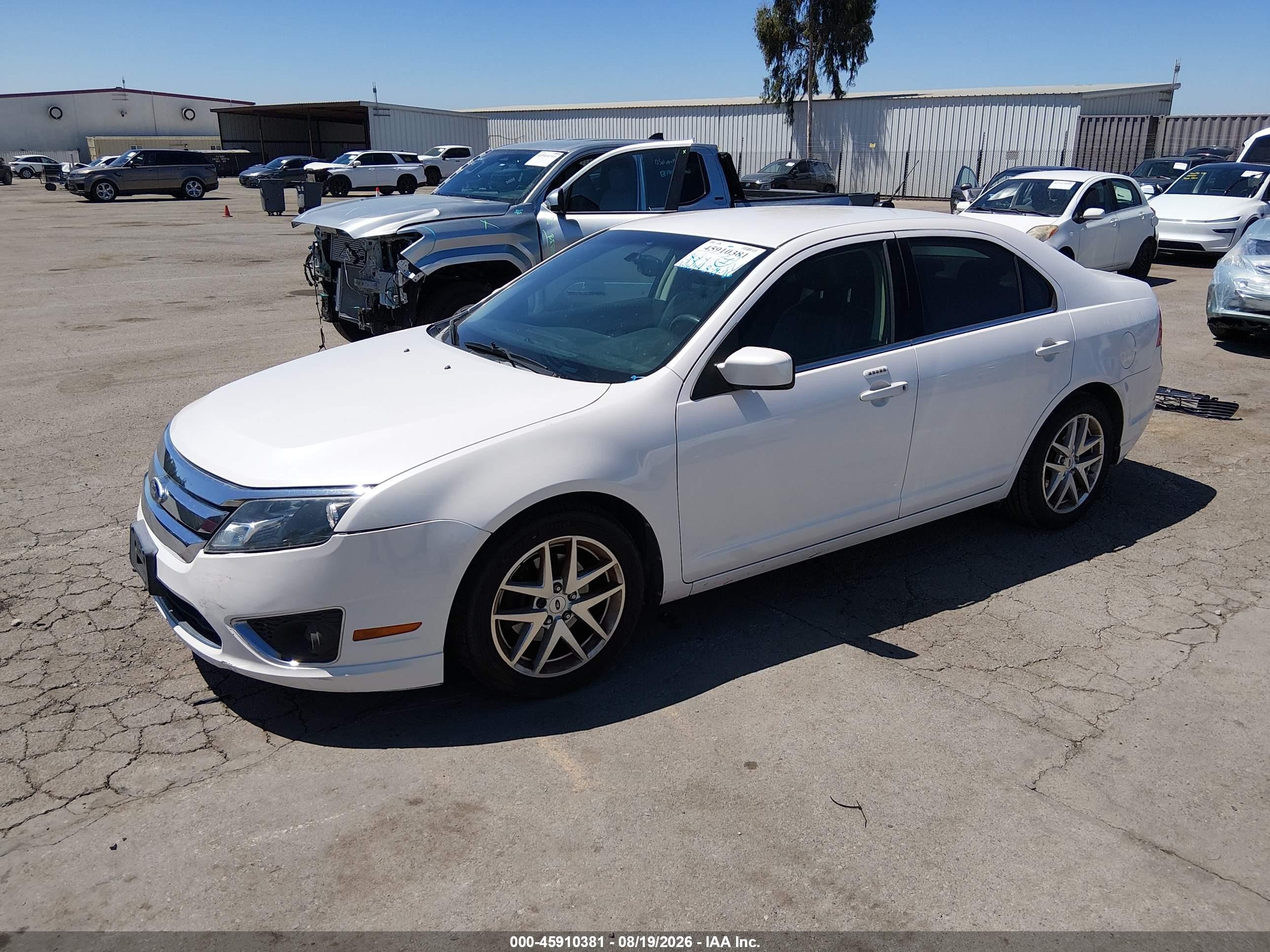 2010 Ford Fusion Sel White vin: 3FAHP0JA3AR406156