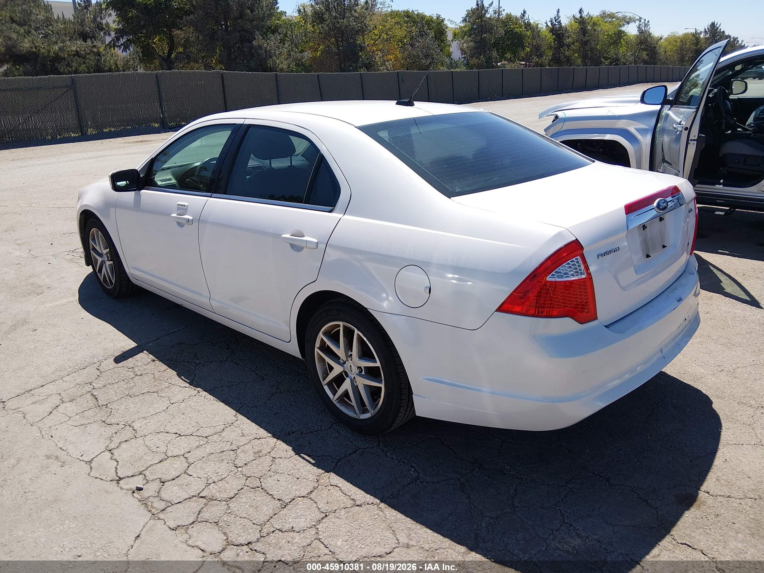 2010 Ford Fusion Sel White vin: 3FAHP0JA3AR406156