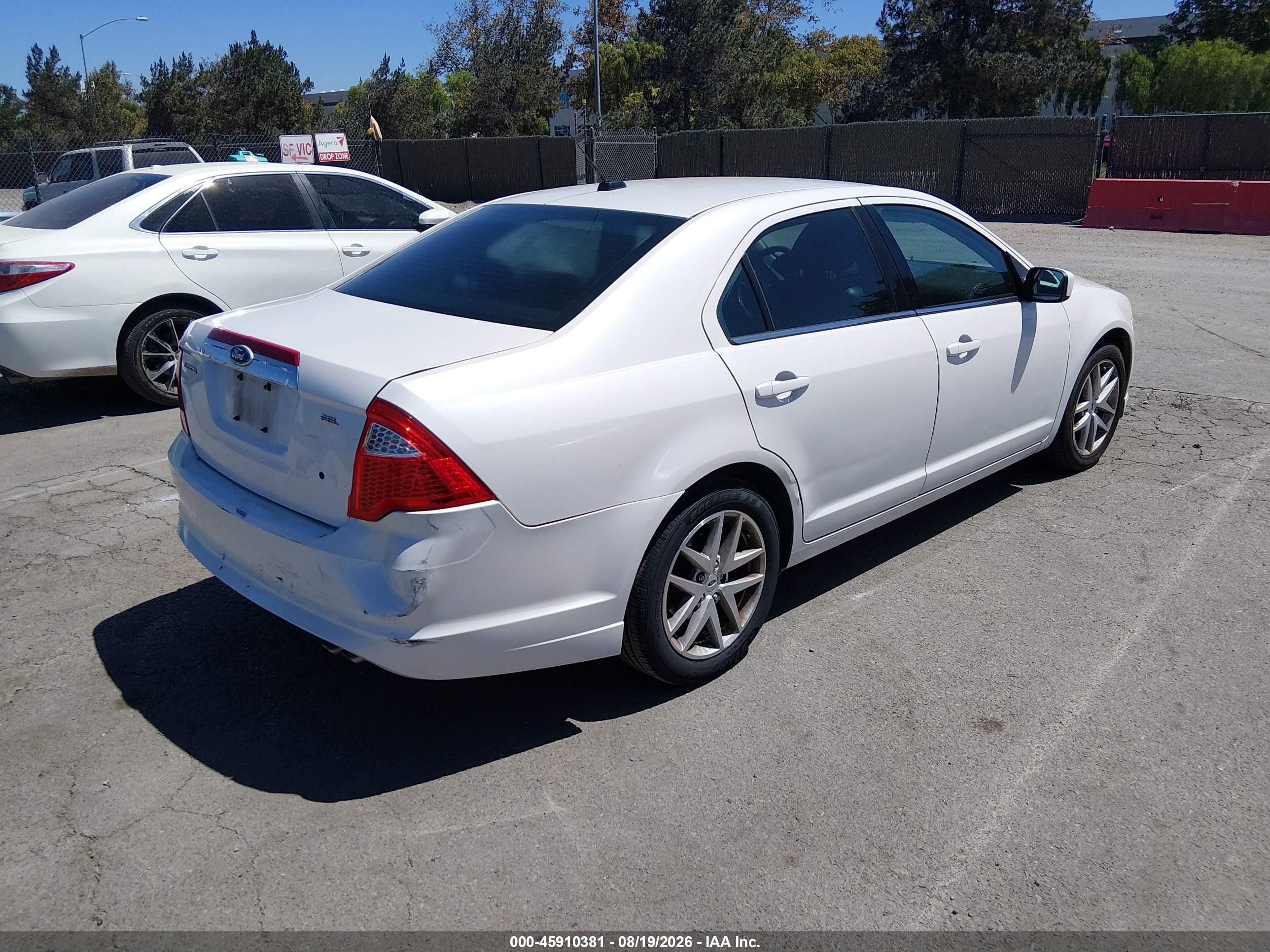 2010 Ford Fusion Sel White vin: 3FAHP0JA3AR406156