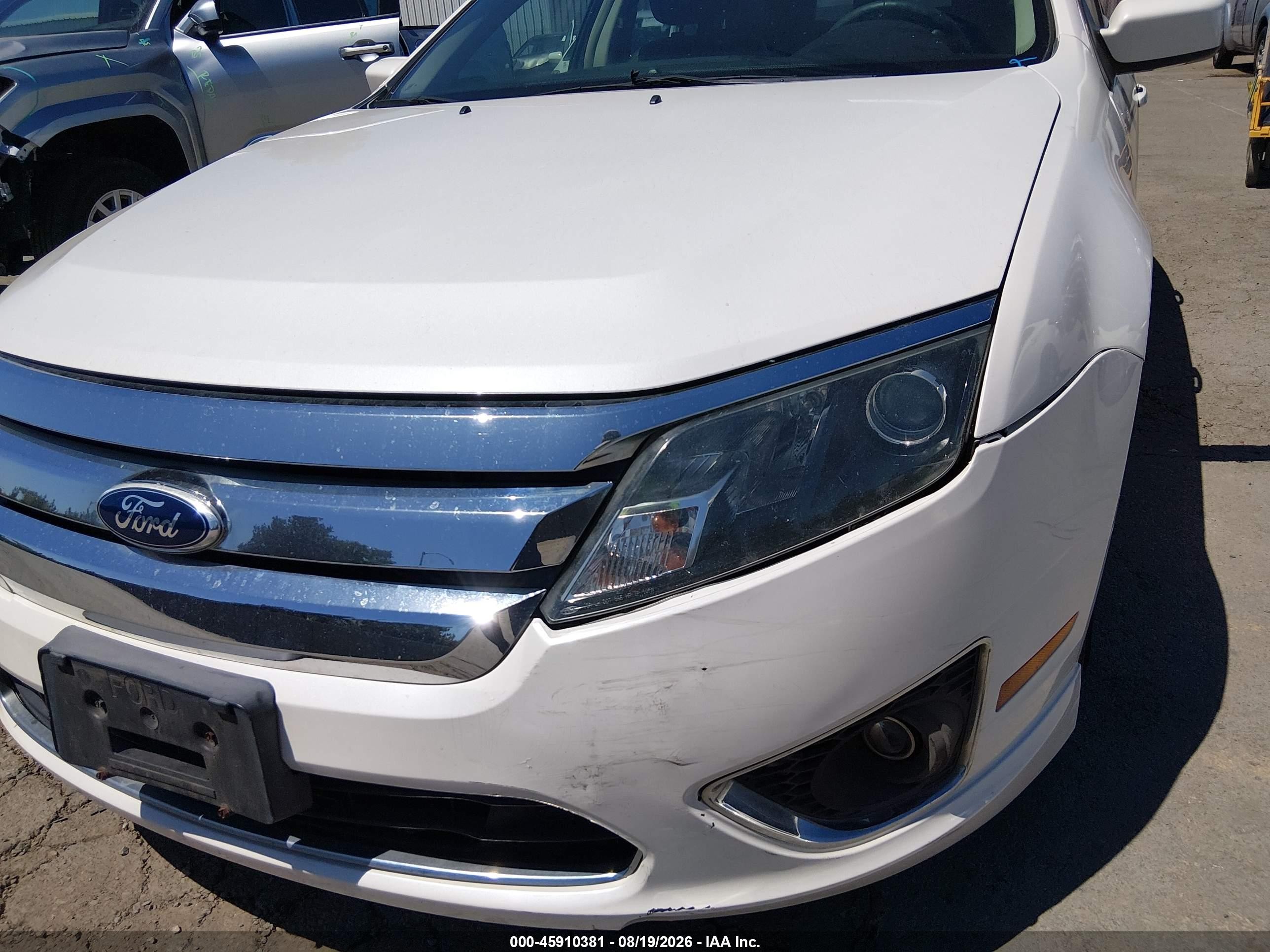 2010 Ford Fusion Sel White vin: 3FAHP0JA3AR406156