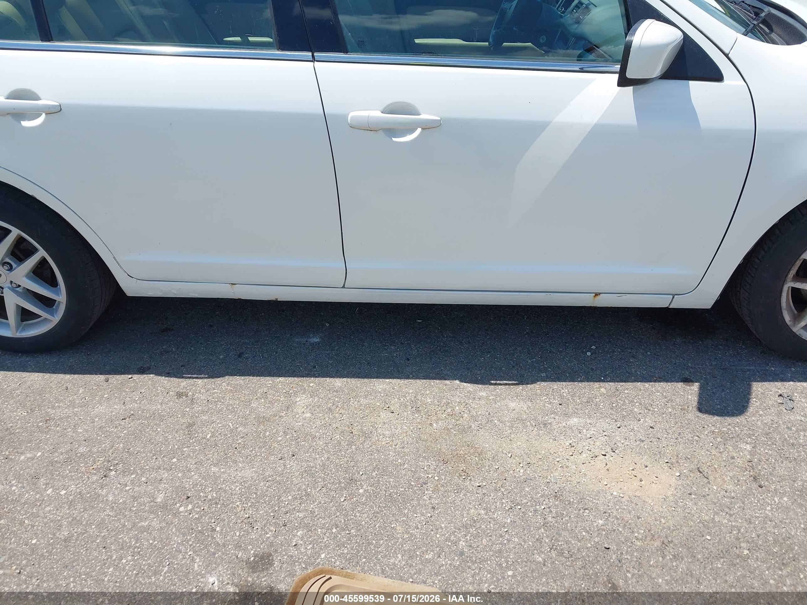 2010 Ford Fusion Sel White vin: 3FAHP0JA3AR422759