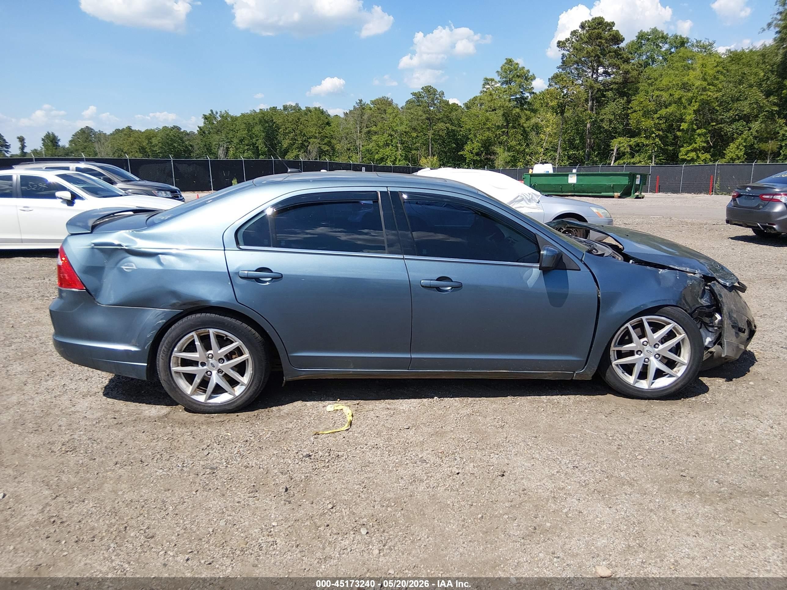 2011 Ford Fusion Sel Green vin: 3FAHP0JA3BR230095