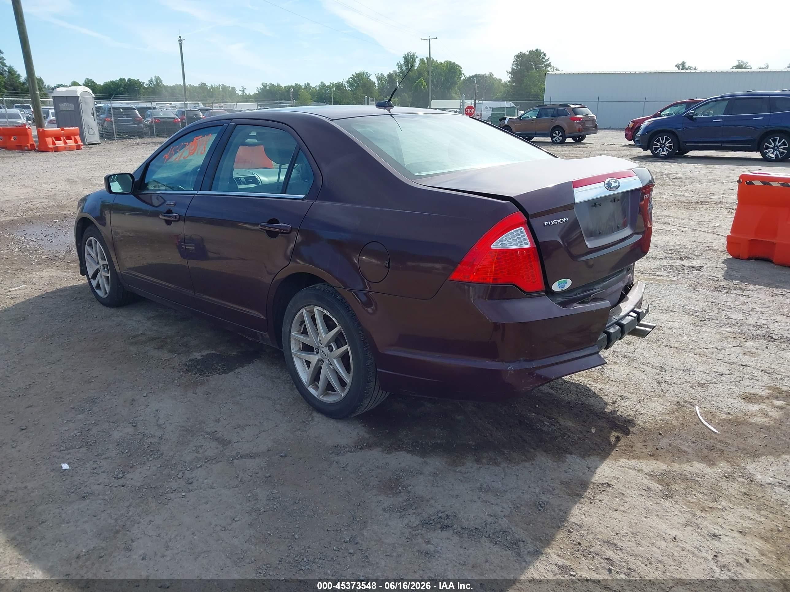 2011 Ford Fusion Sel Purple vin: 3FAHP0JA3BR258141