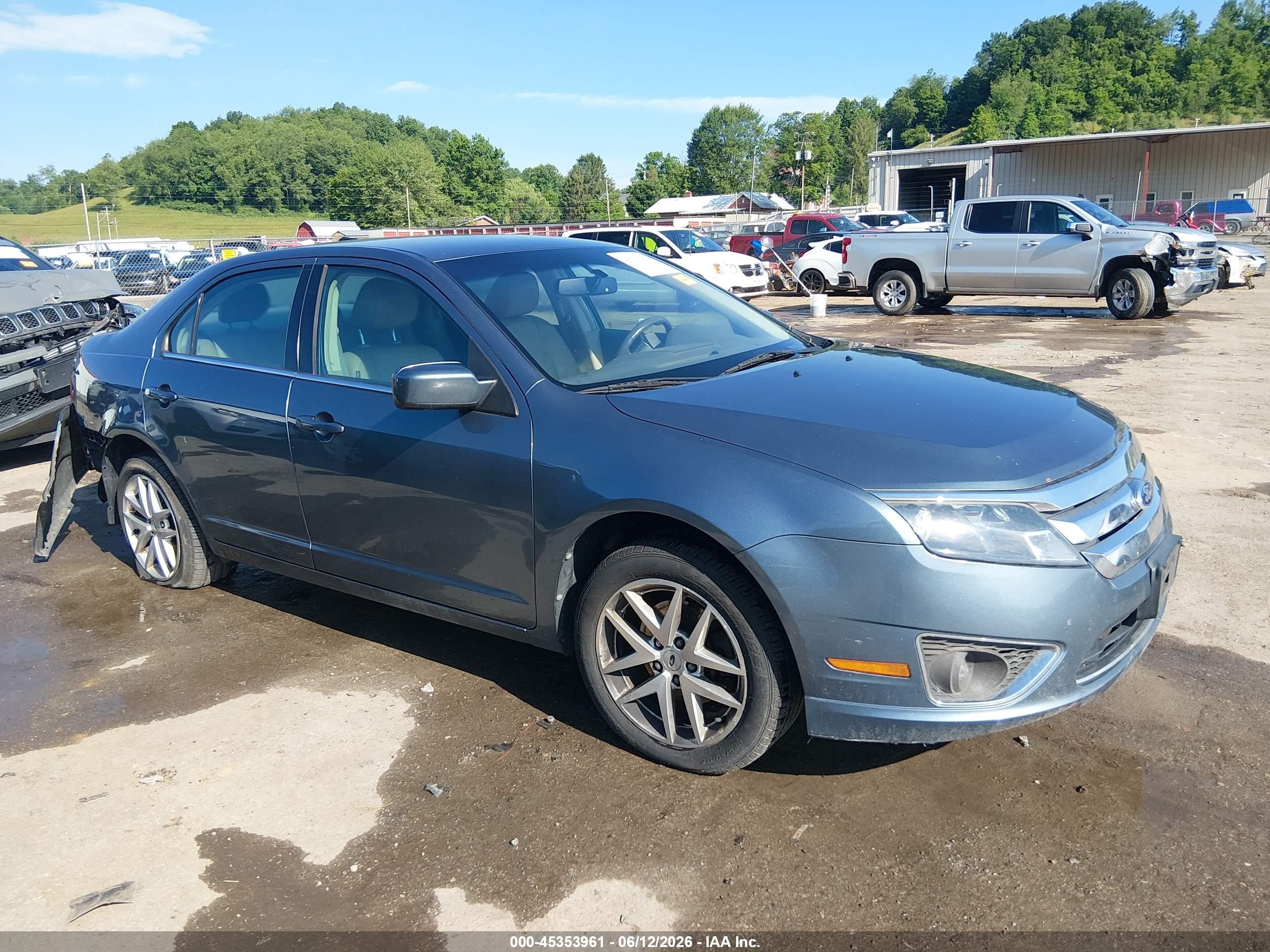 2012 Ford Fusion Sel Blue vin: 3FAHP0JA3CR112081