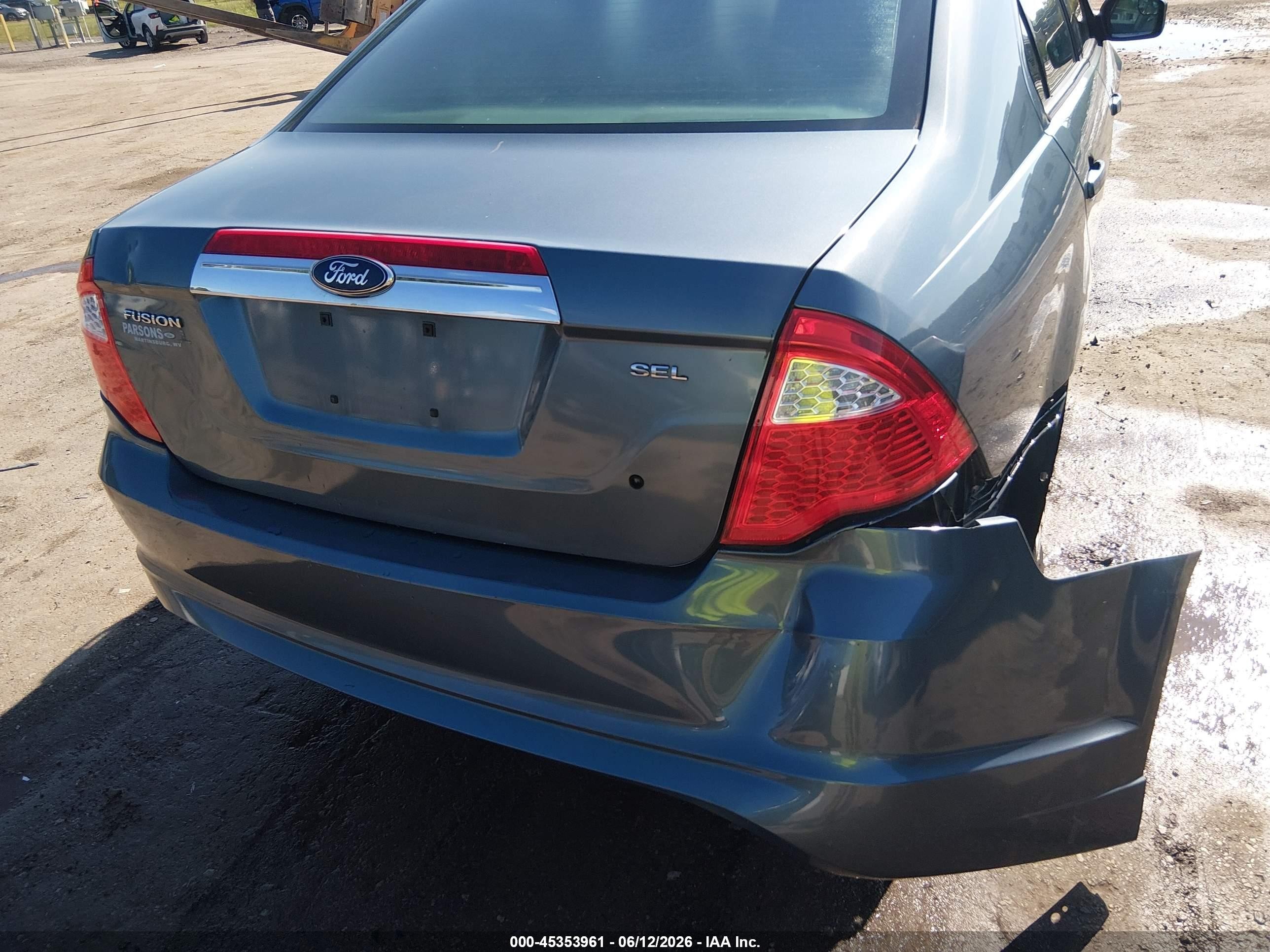 2012 Ford Fusion Sel Blue vin: 3FAHP0JA3CR112081