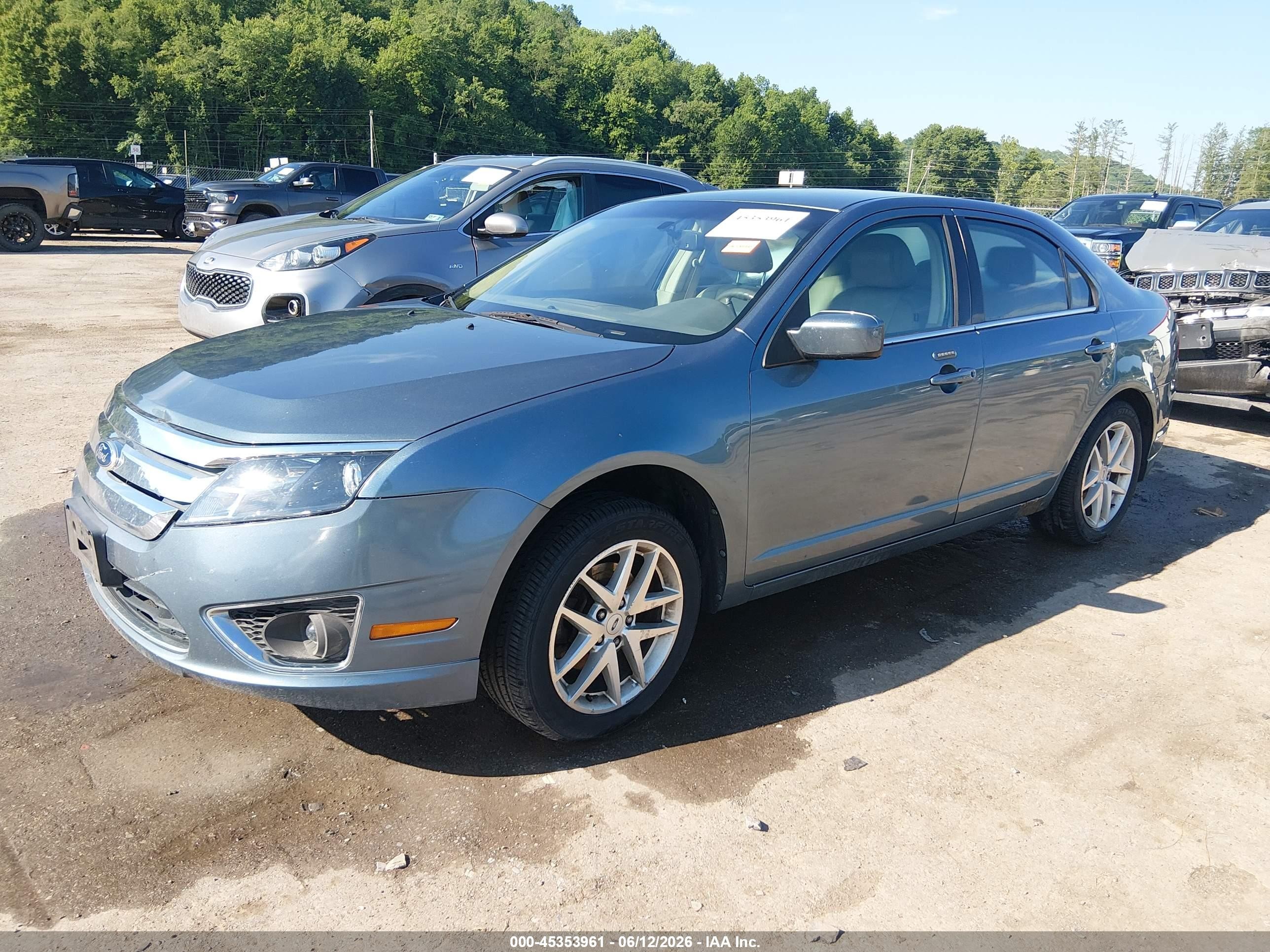 2012 Ford Fusion Sel Blue vin: 3FAHP0JA3CR112081