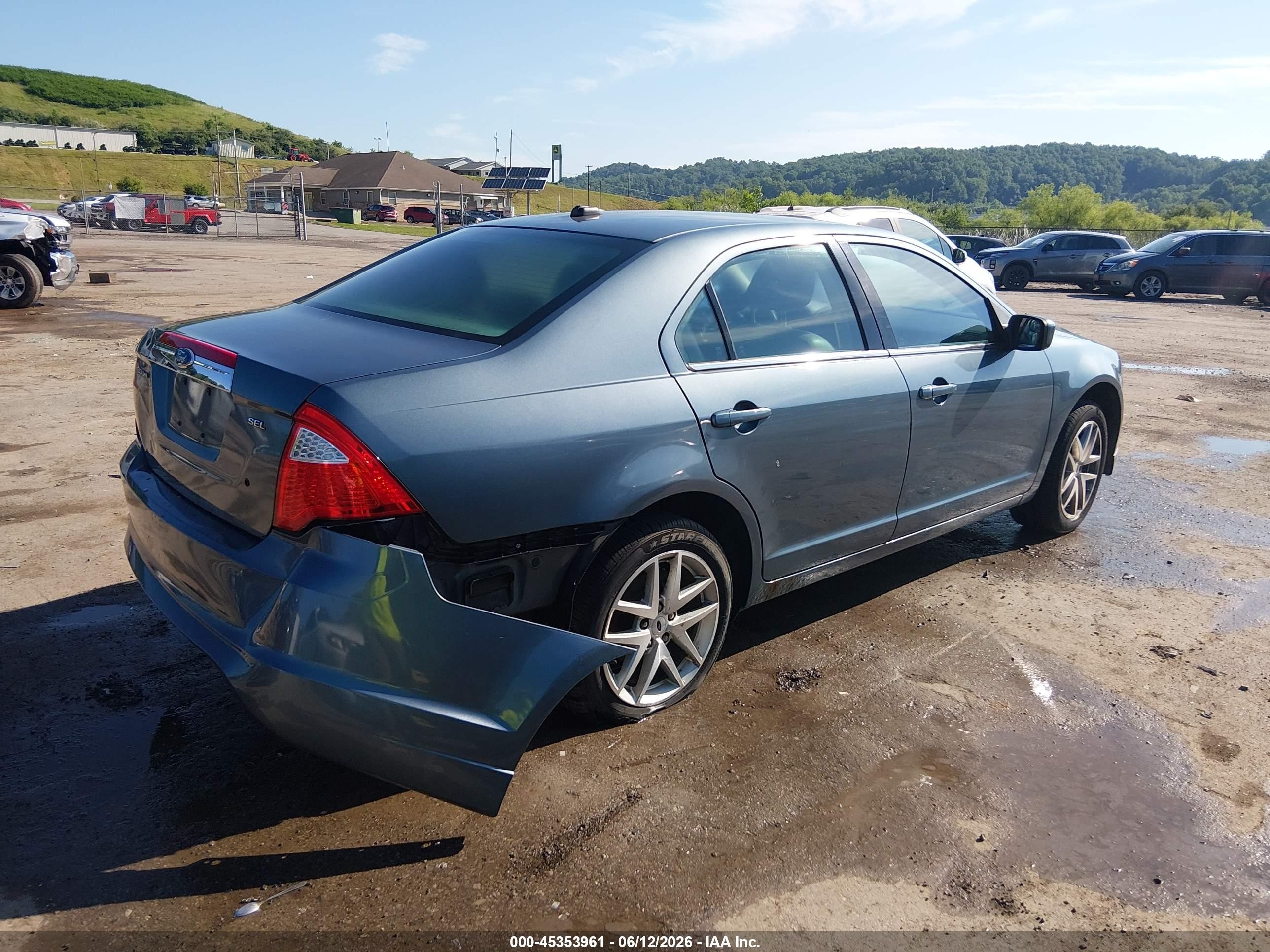 2012 Ford Fusion Sel Blue vin: 3FAHP0JA3CR112081