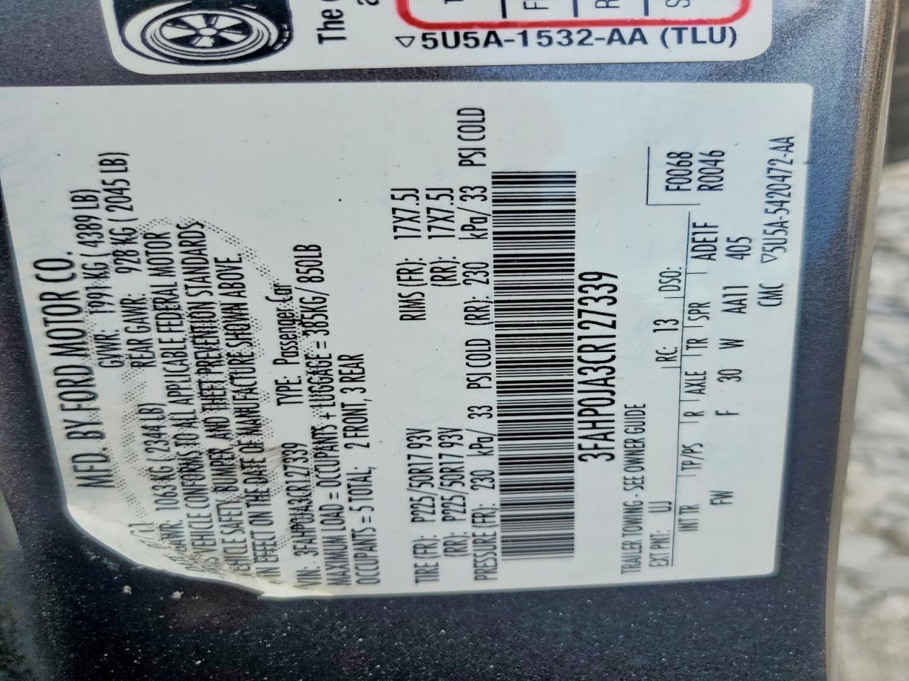 2012 Ford Fusion Sel Gray vin: 3FAHP0JA3CR127339