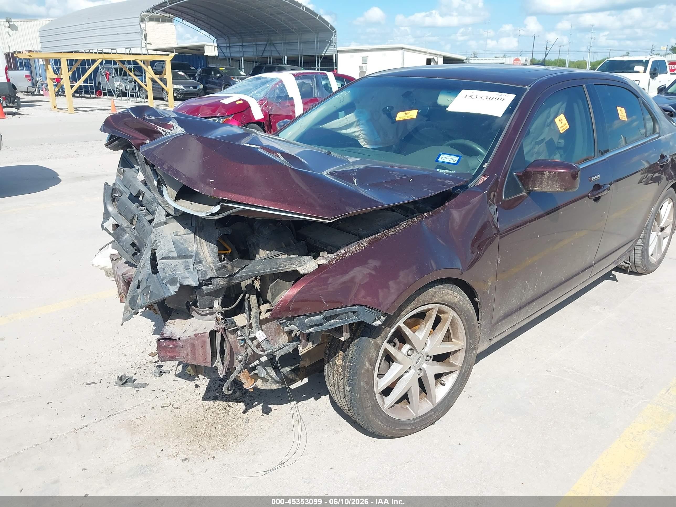 2012 Ford Fusion Sel Burgundy vin: 3FAHP0JA3CR176248