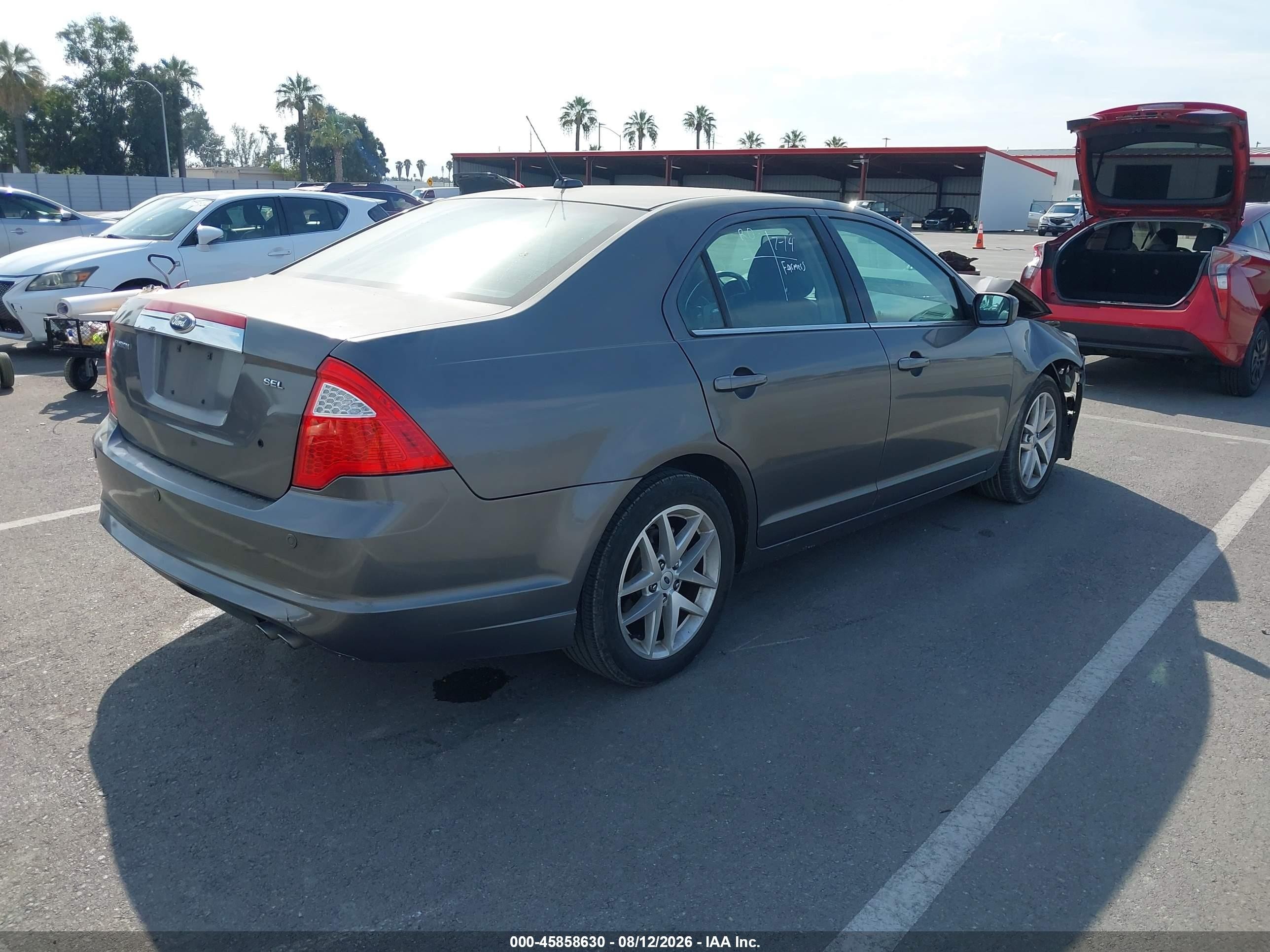 2012 Ford Fusion Sel Серый vin: 3FAHP0JA3CR377907