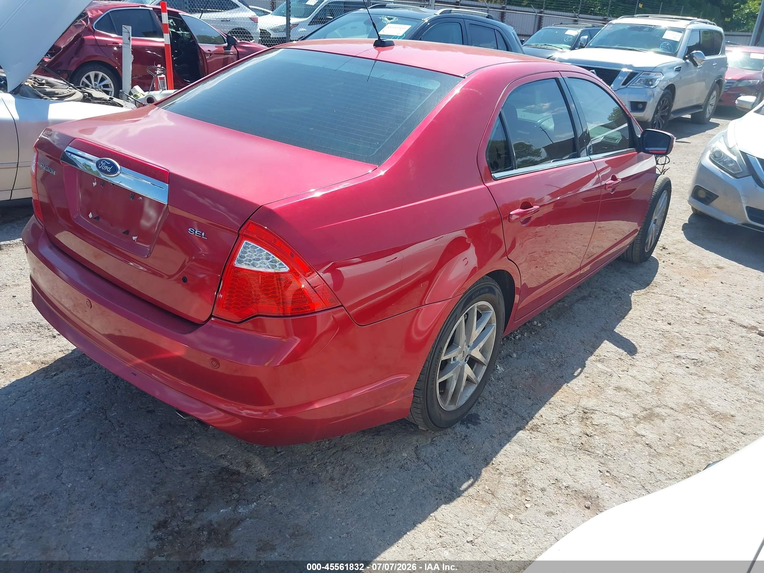 2010 Ford Fusion Sel Красный vin: 3FAHP0JA4AR393353