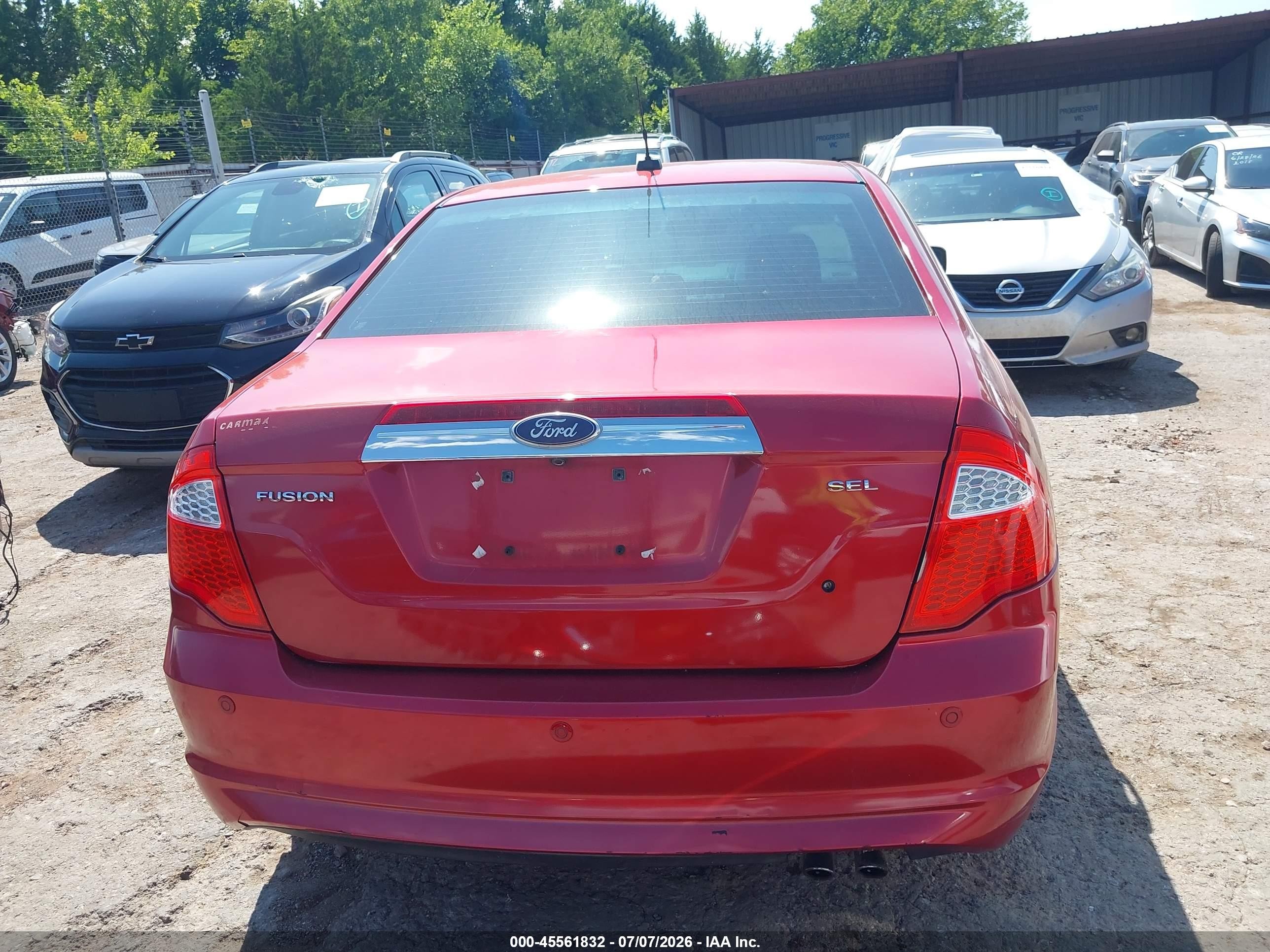 2010 Ford Fusion Sel Красный vin: 3FAHP0JA4AR393353
