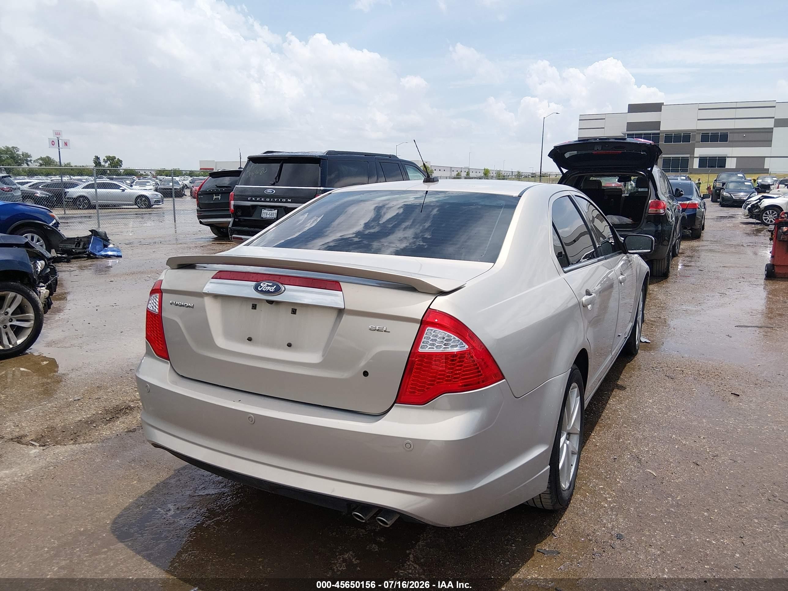 2010 Ford Fusion Sel Beige vin: 3FAHP0JA4AR416341