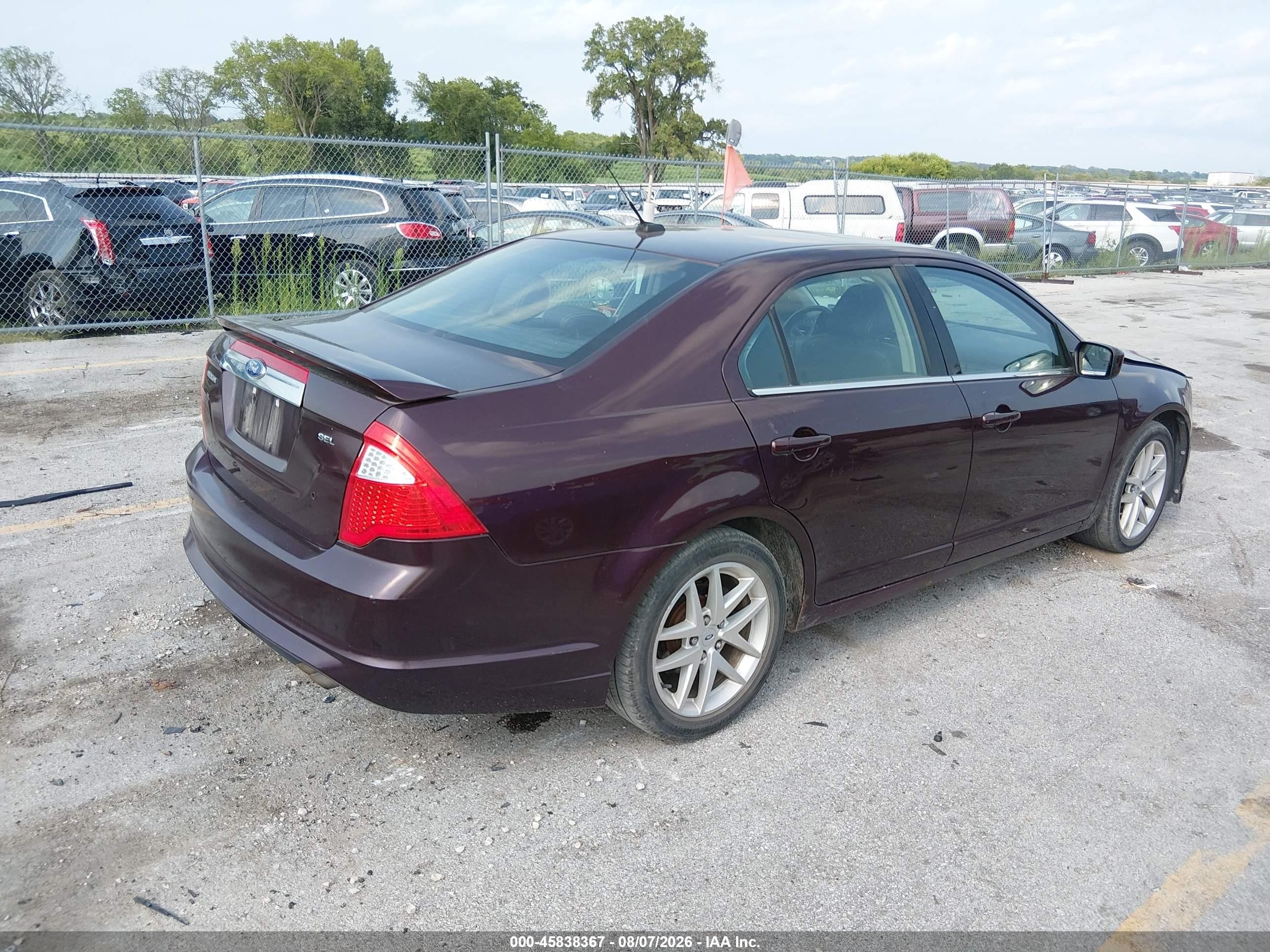 2011 Ford Fusion Sel Темно-бордовый vin: 3FAHP0JA4BR210356