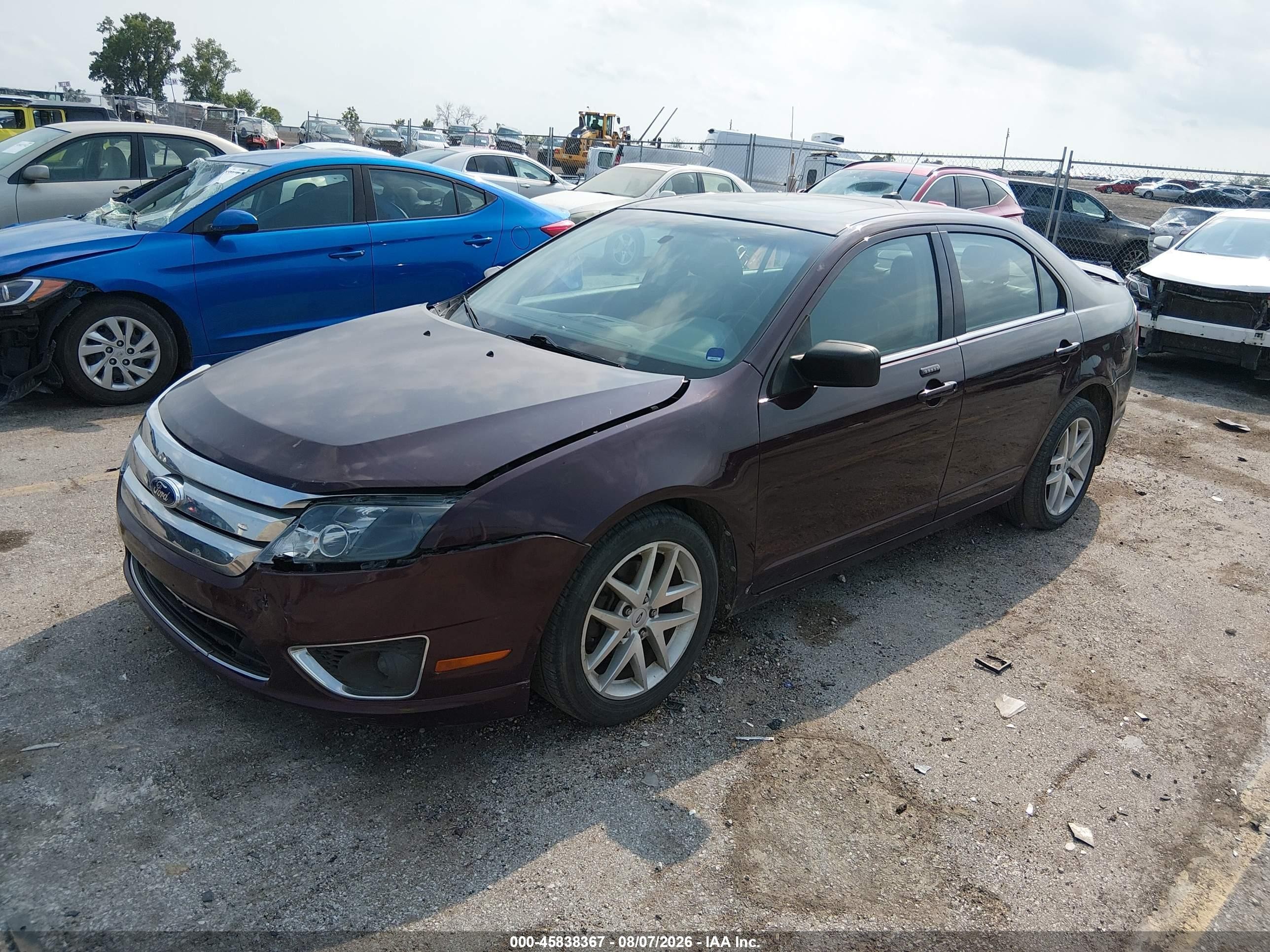 2011 Ford Fusion Sel Темно-бордовый vin: 3FAHP0JA4BR210356