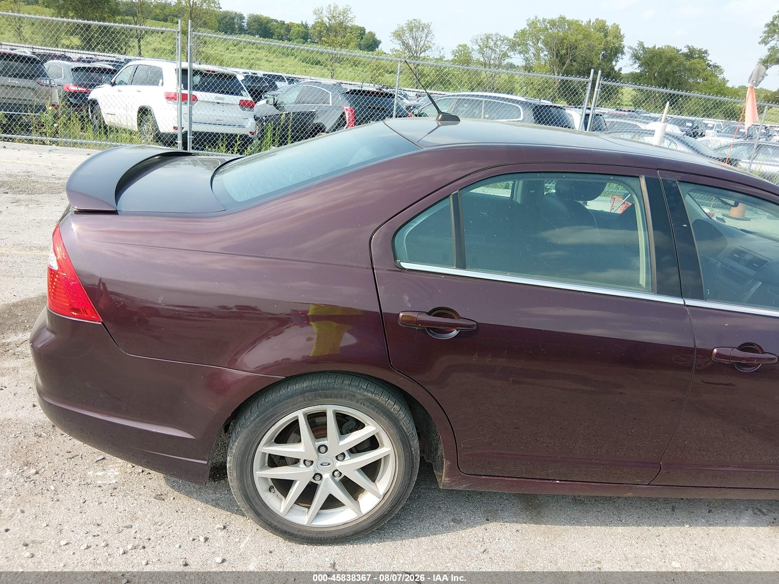 2011 Ford Fusion Sel Темно-бордовый vin: 3FAHP0JA4BR210356