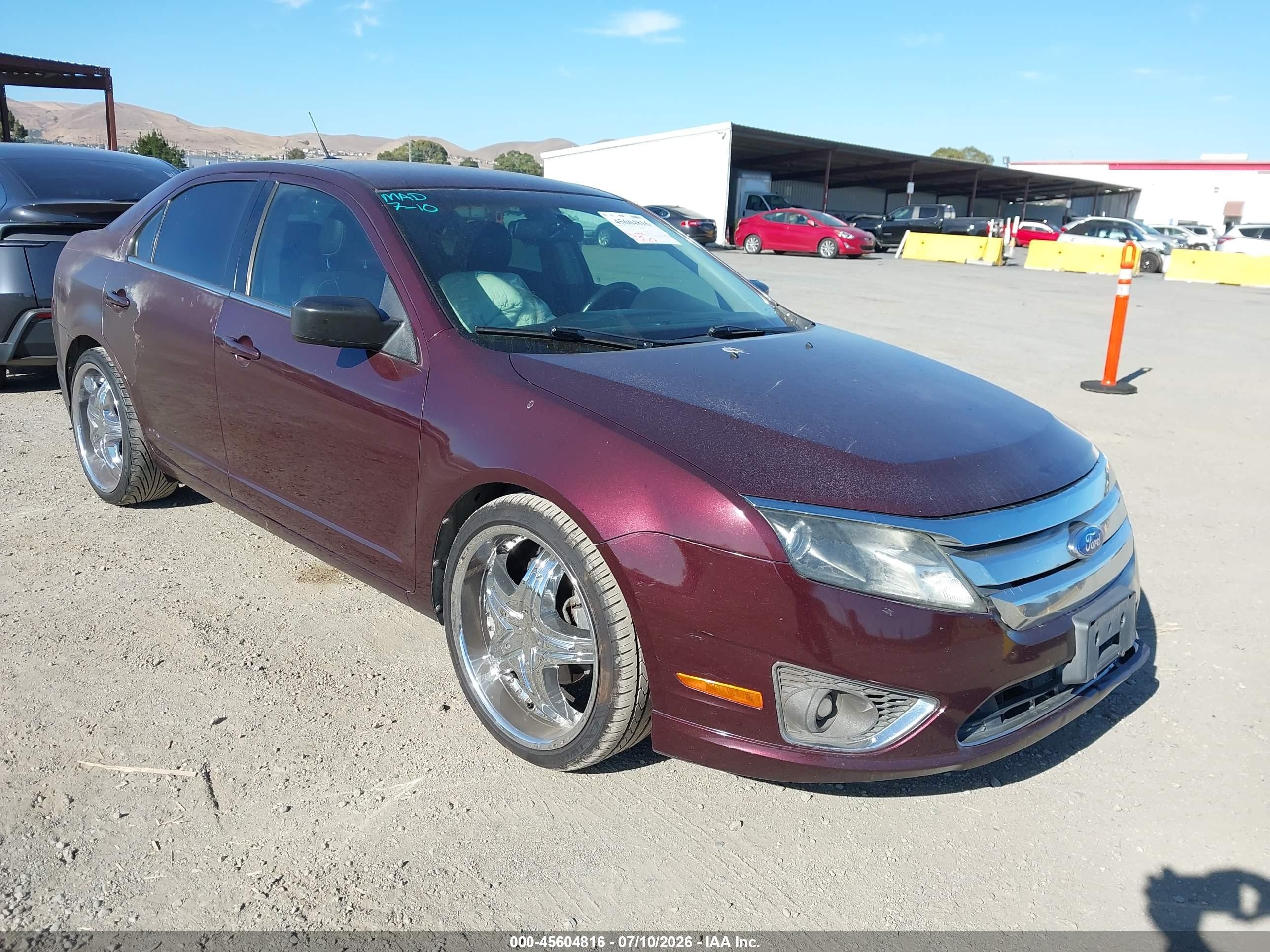 2011 Ford Fusion Sel Maroon vin: 3FAHP0JA4BR252560