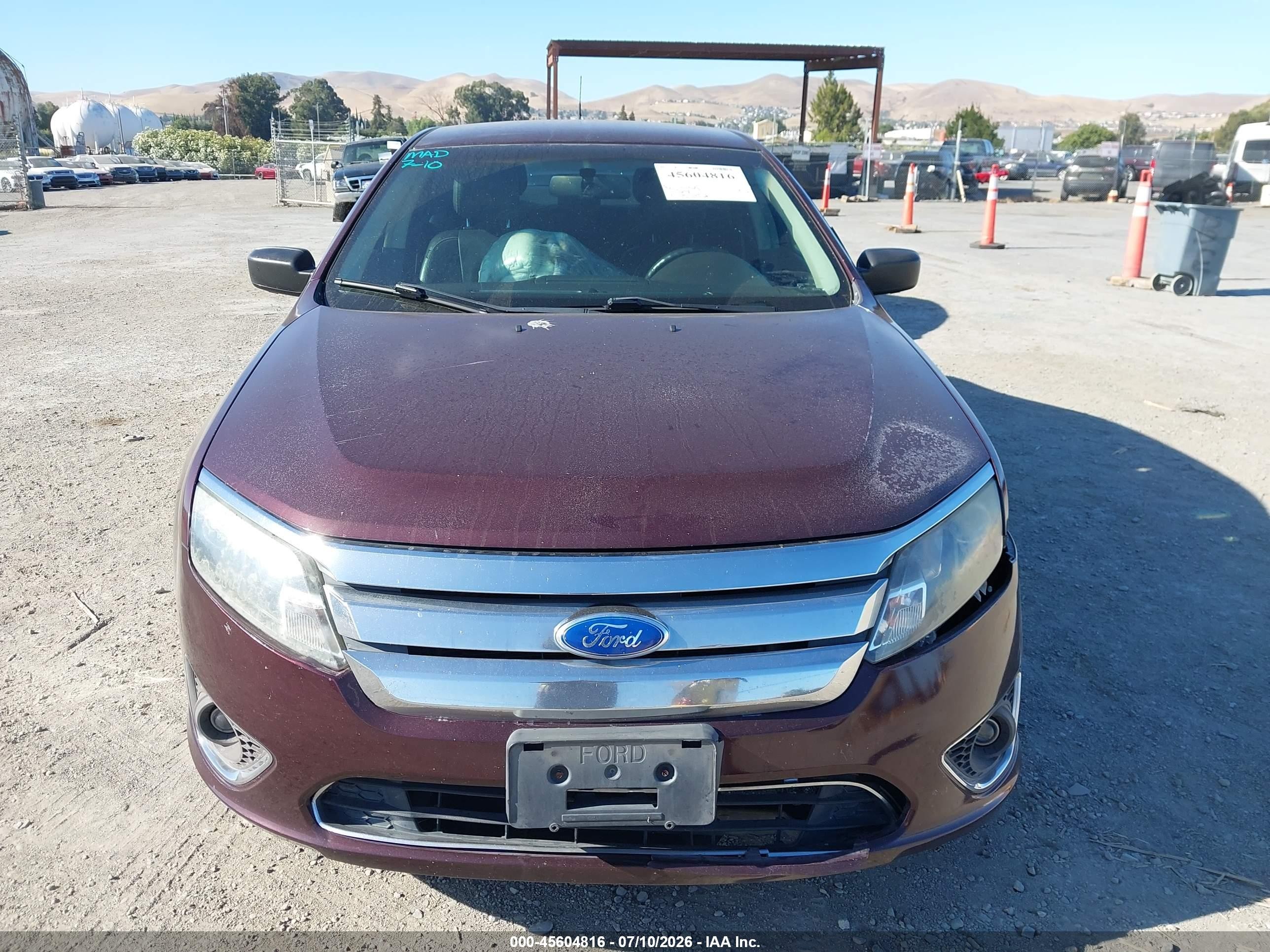 2011 Ford Fusion Sel Maroon vin: 3FAHP0JA4BR252560