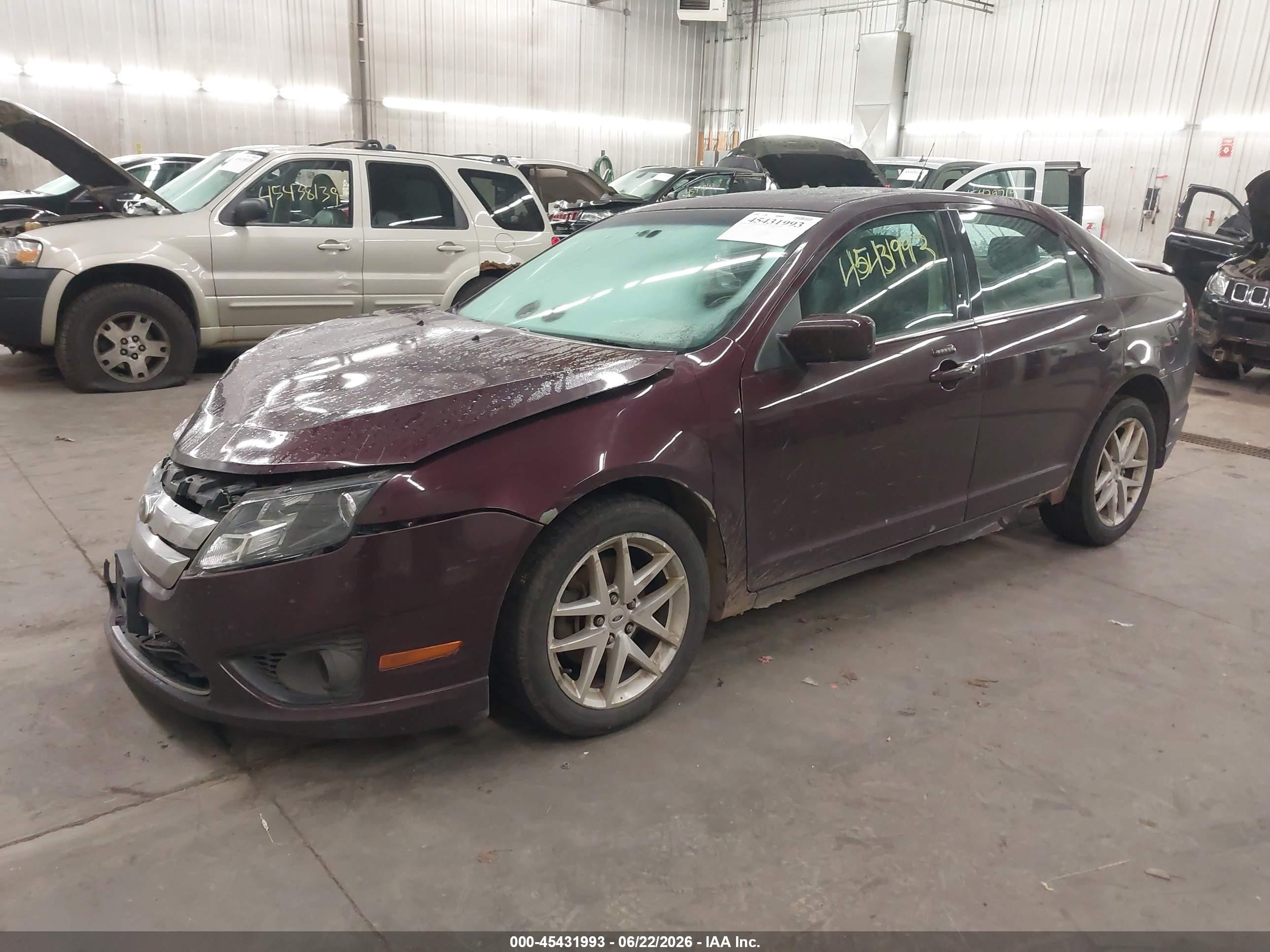 2011 Ford Fusion Sel Maroon vin: 3FAHP0JA4BR297434