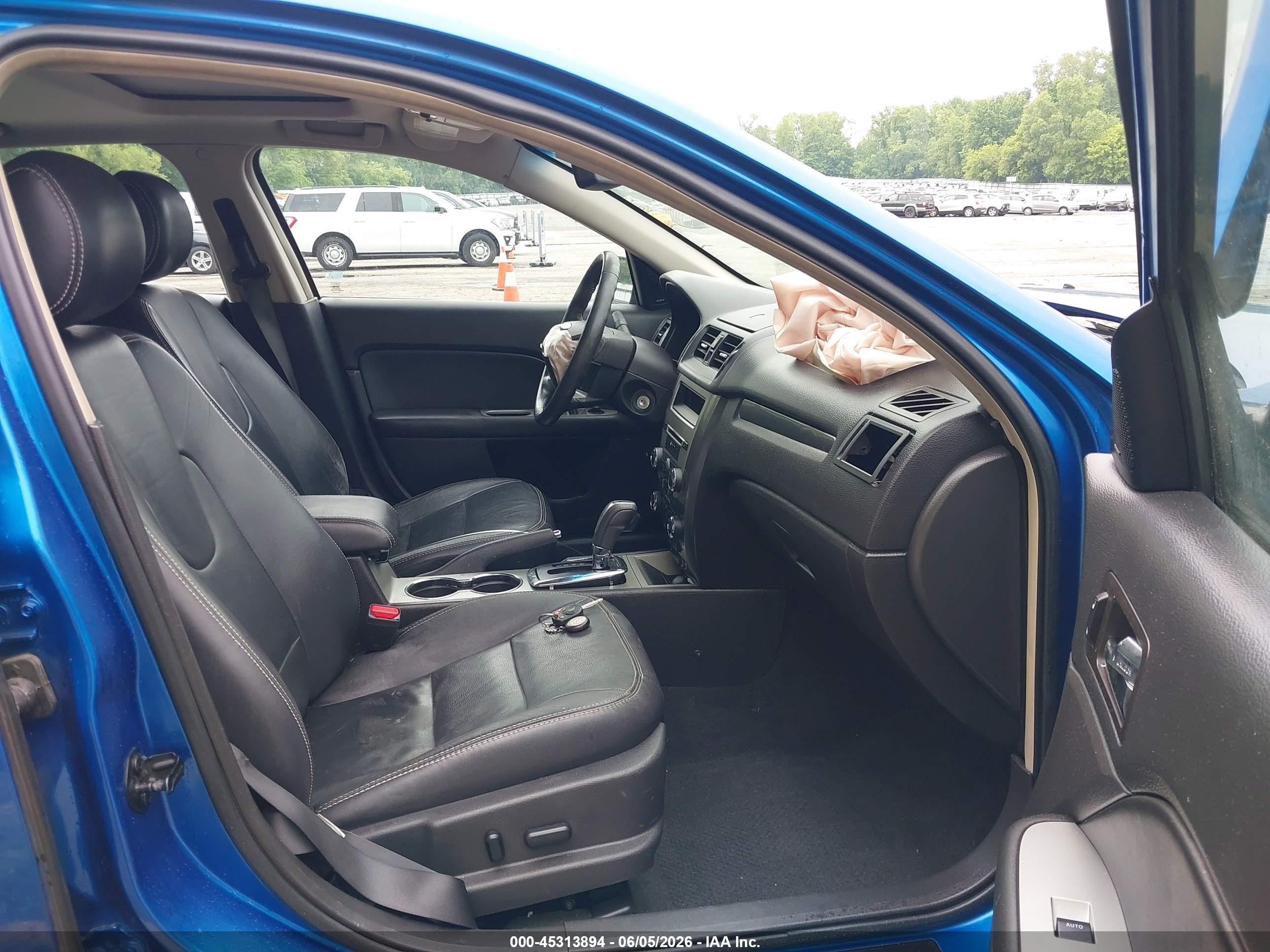 2012 Ford Fusion Sel Blue vin: 3FAHP0JA4CR104670