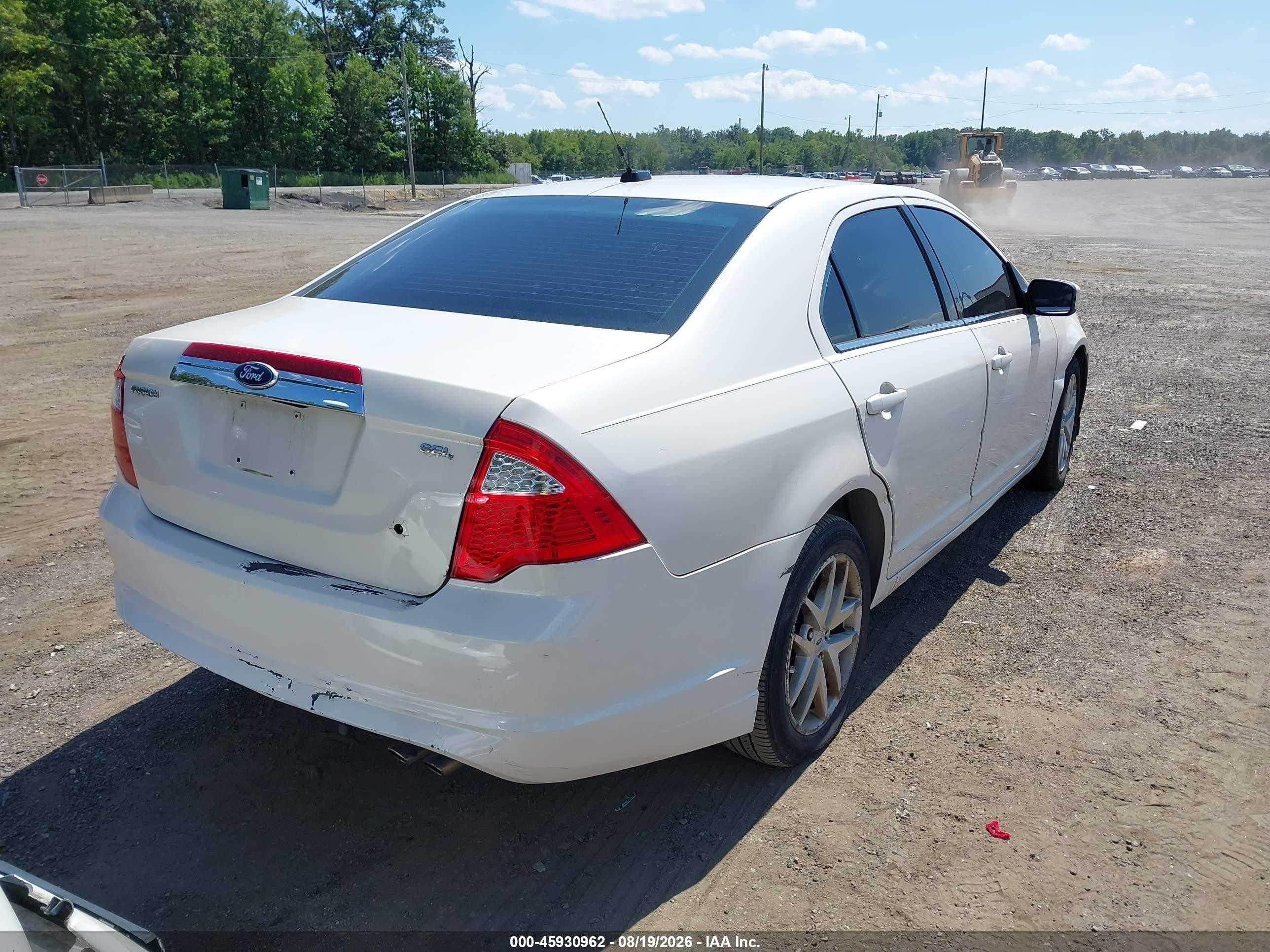 2012 Ford Fusion Sel Белый vin: 3FAHP0JA4CR115166
