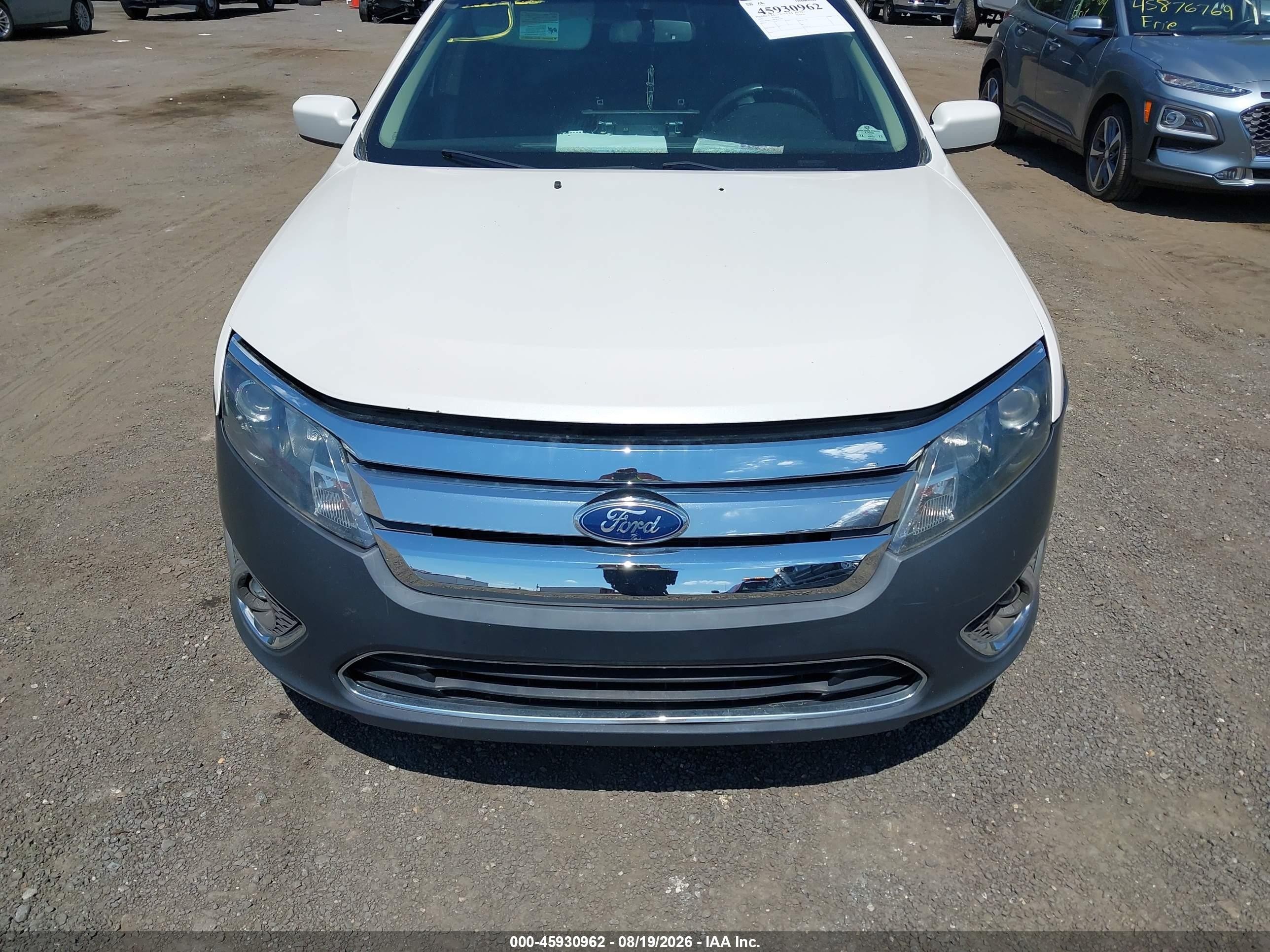 2012 Ford Fusion Sel Белый vin: 3FAHP0JA4CR115166