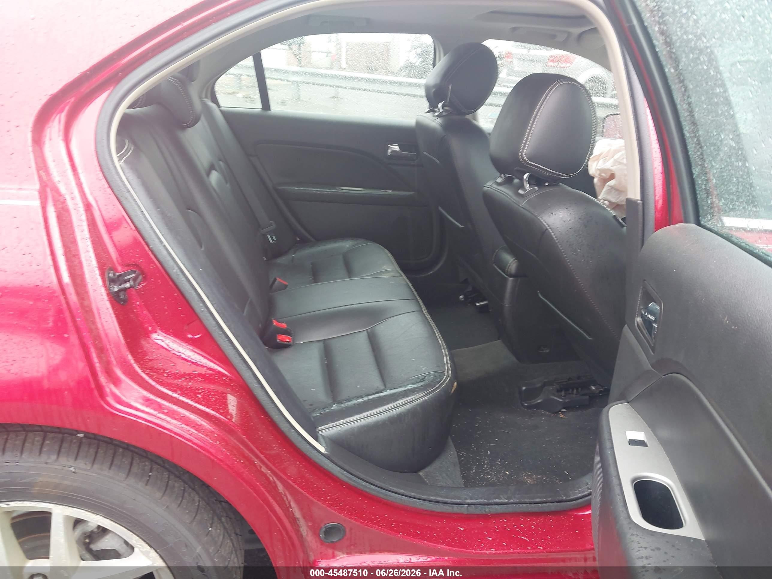 2012 Ford Fusion Sel Red vin: 3FAHP0JA4CR372120