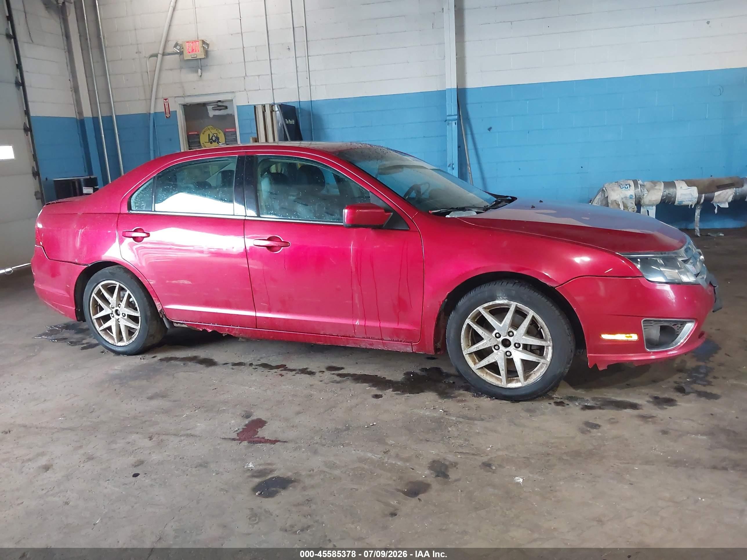 2012 Ford Fusion Sel Red vin: 3FAHP0JA4CR404385