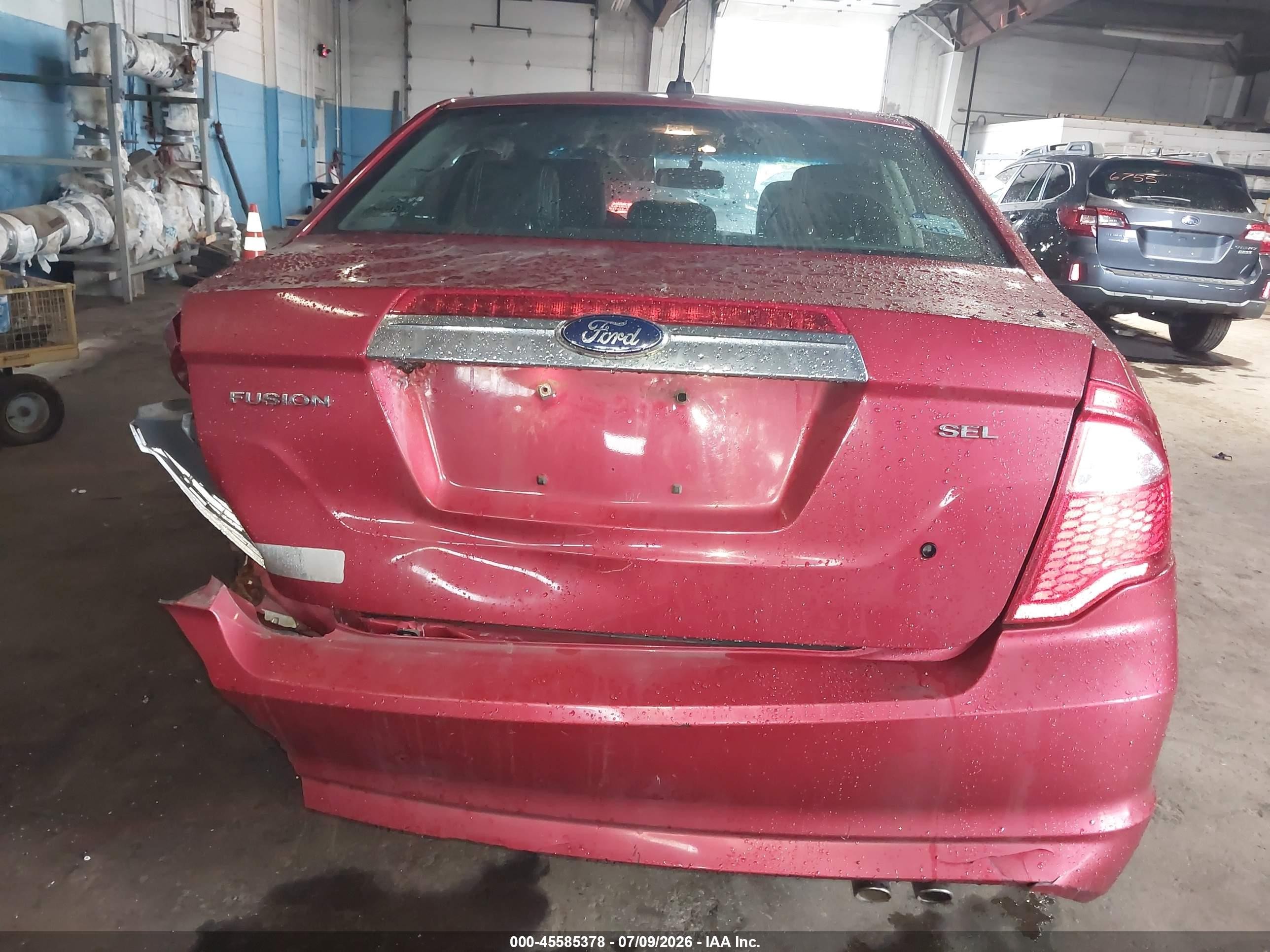 2012 Ford Fusion Sel Red vin: 3FAHP0JA4CR404385