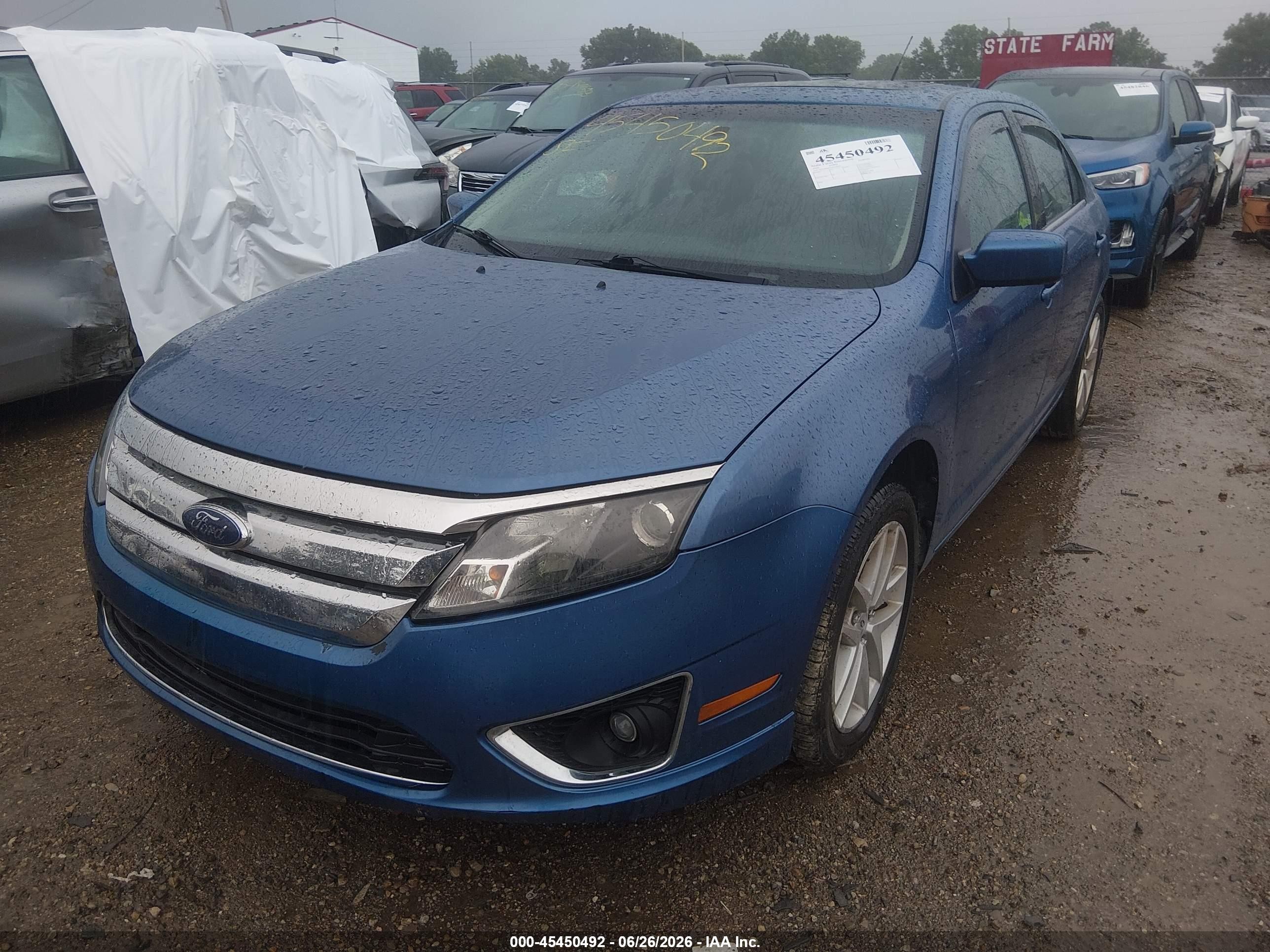 2010 Ford Fusion Sel Синий vin: 3FAHP0JA5AR249293