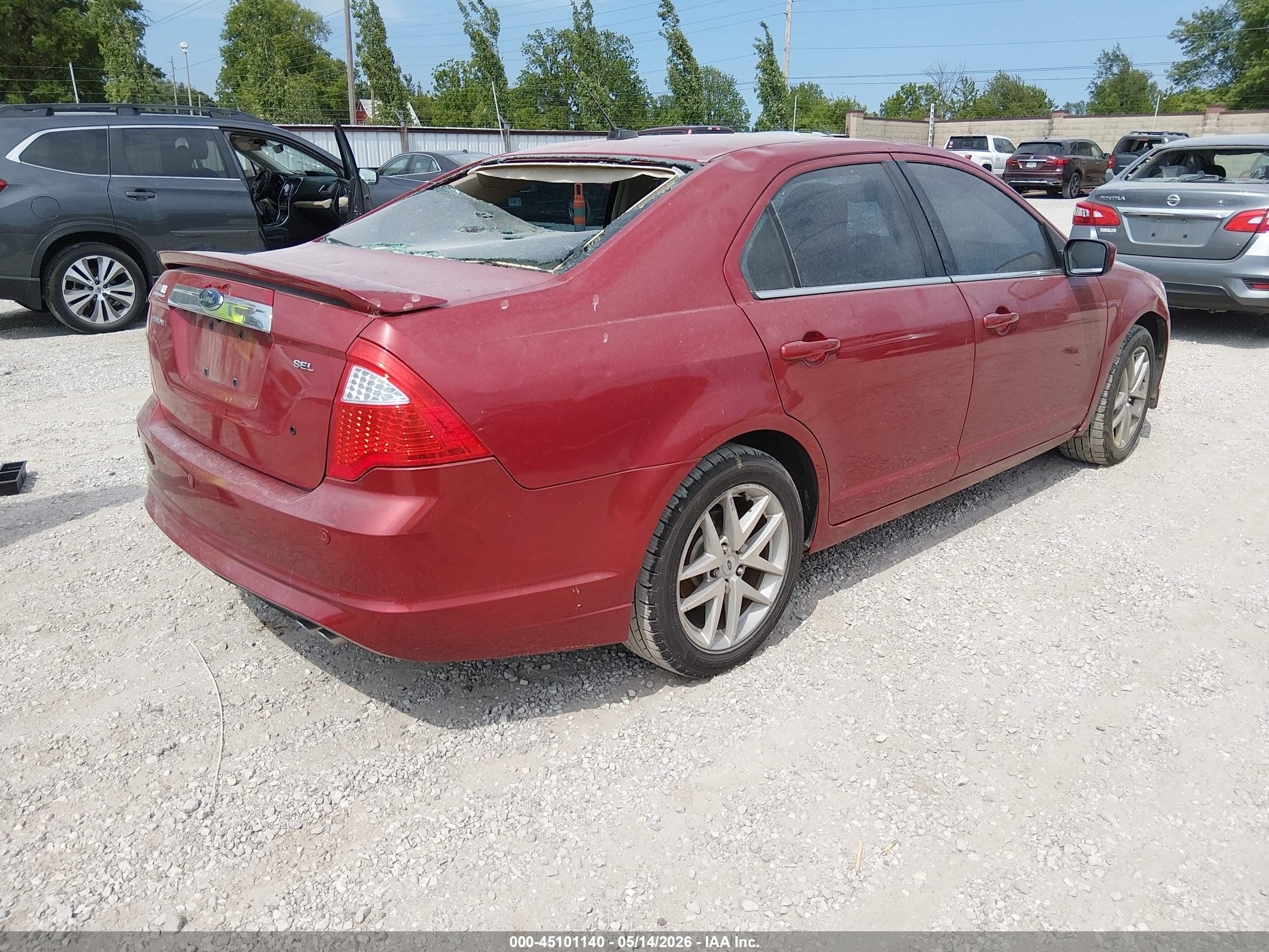 2010 Ford Fusion Sel Red vin: 3FAHP0JA5AR260259