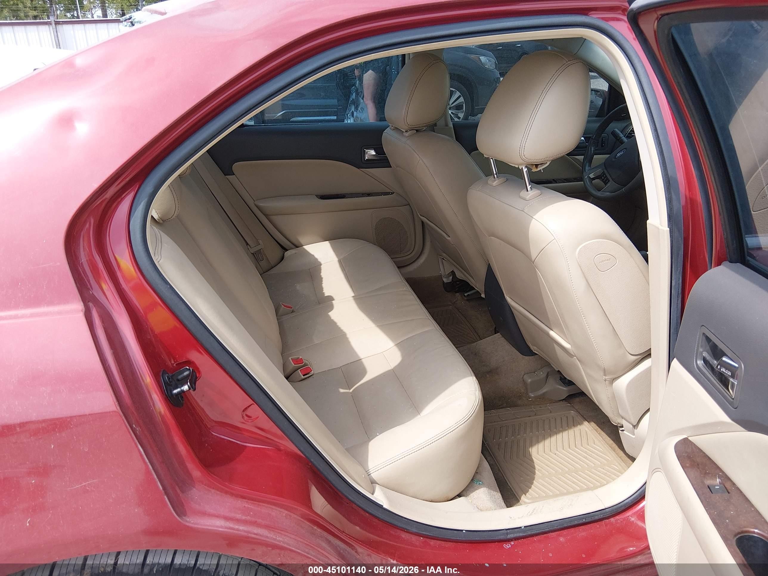 2010 Ford Fusion Sel Red vin: 3FAHP0JA5AR260259