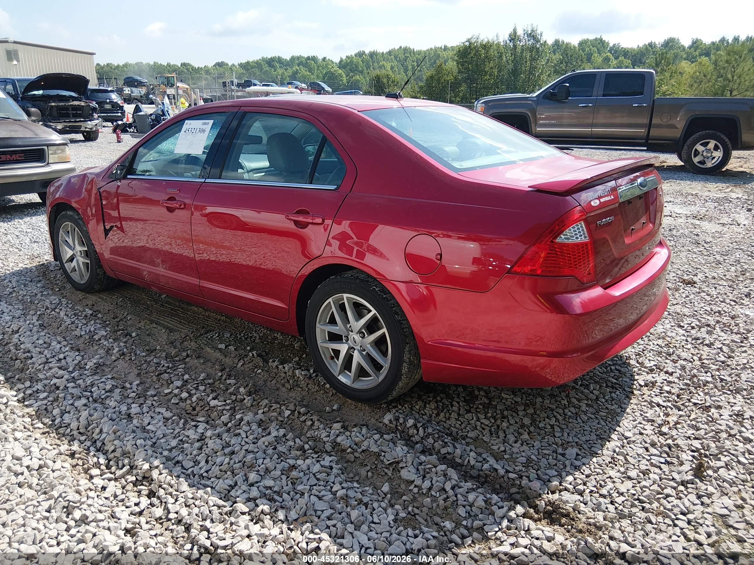 2010 Ford Fusion Sel Red vin: 3FAHP0JA5AR310013