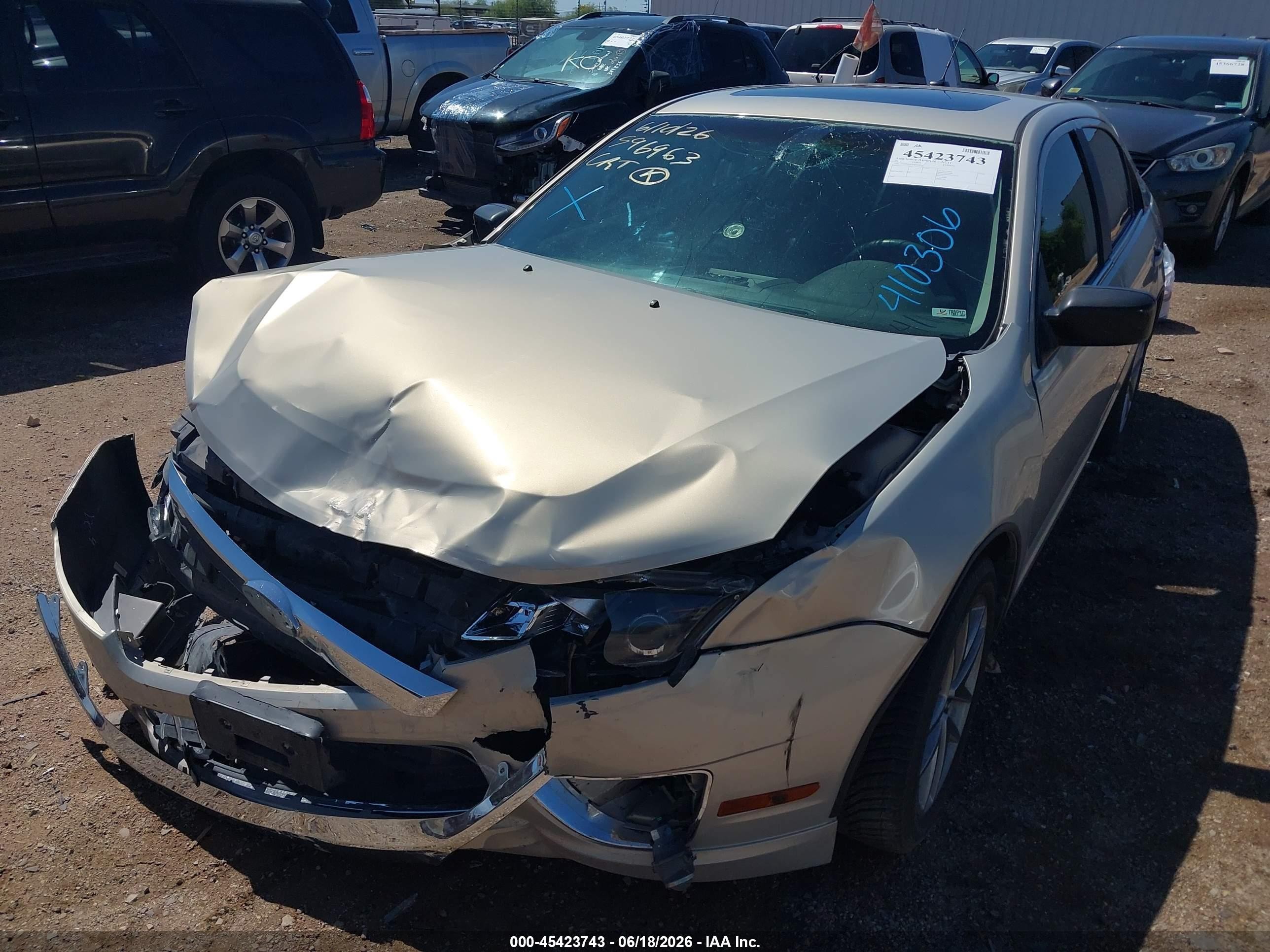 2010 Ford Fusion Sel Champagne vin: 3FAHP0JA5AR410306