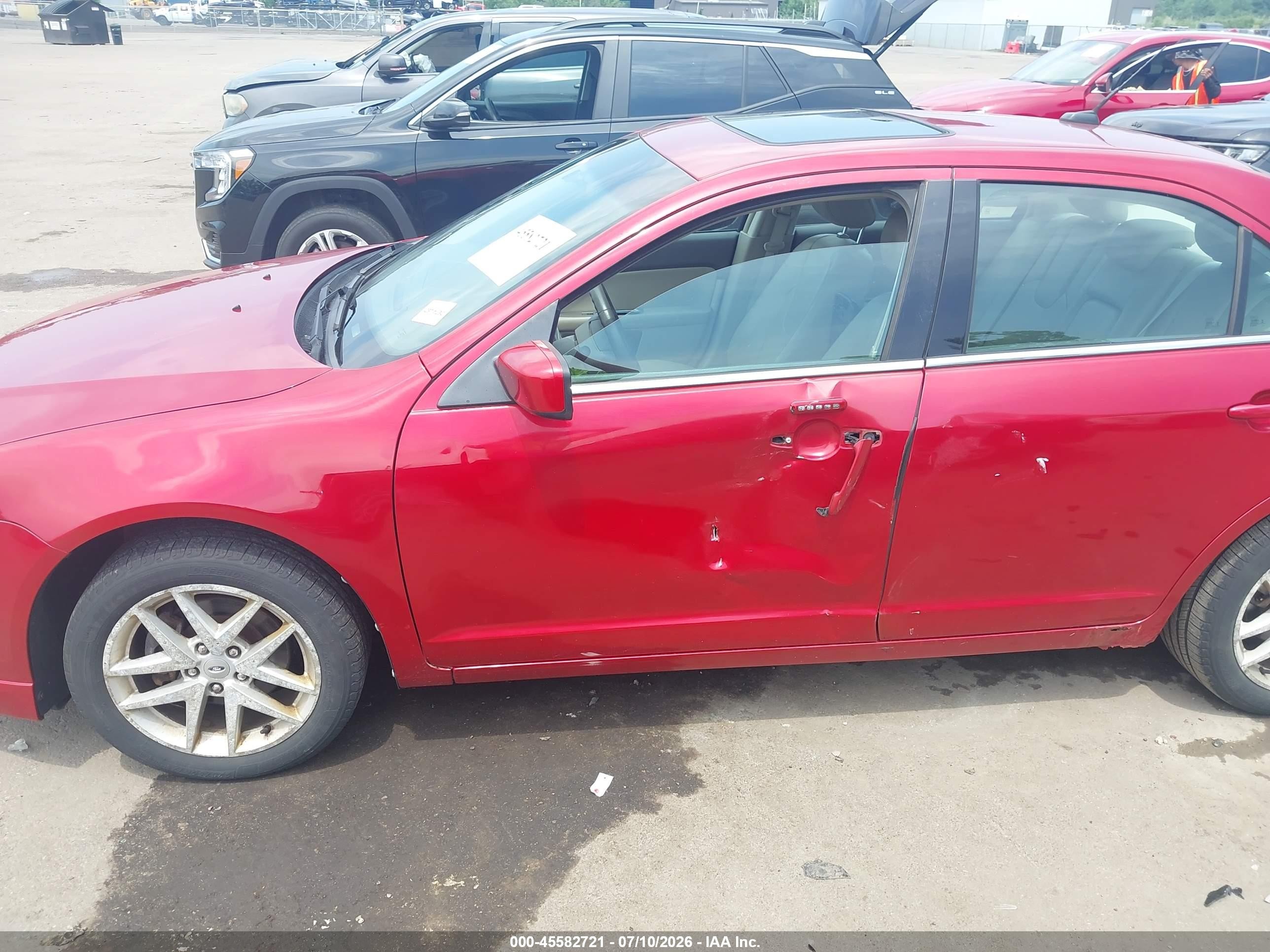 2012 Ford Fusion Sel Red vin: 3FAHP0JA5CR178213