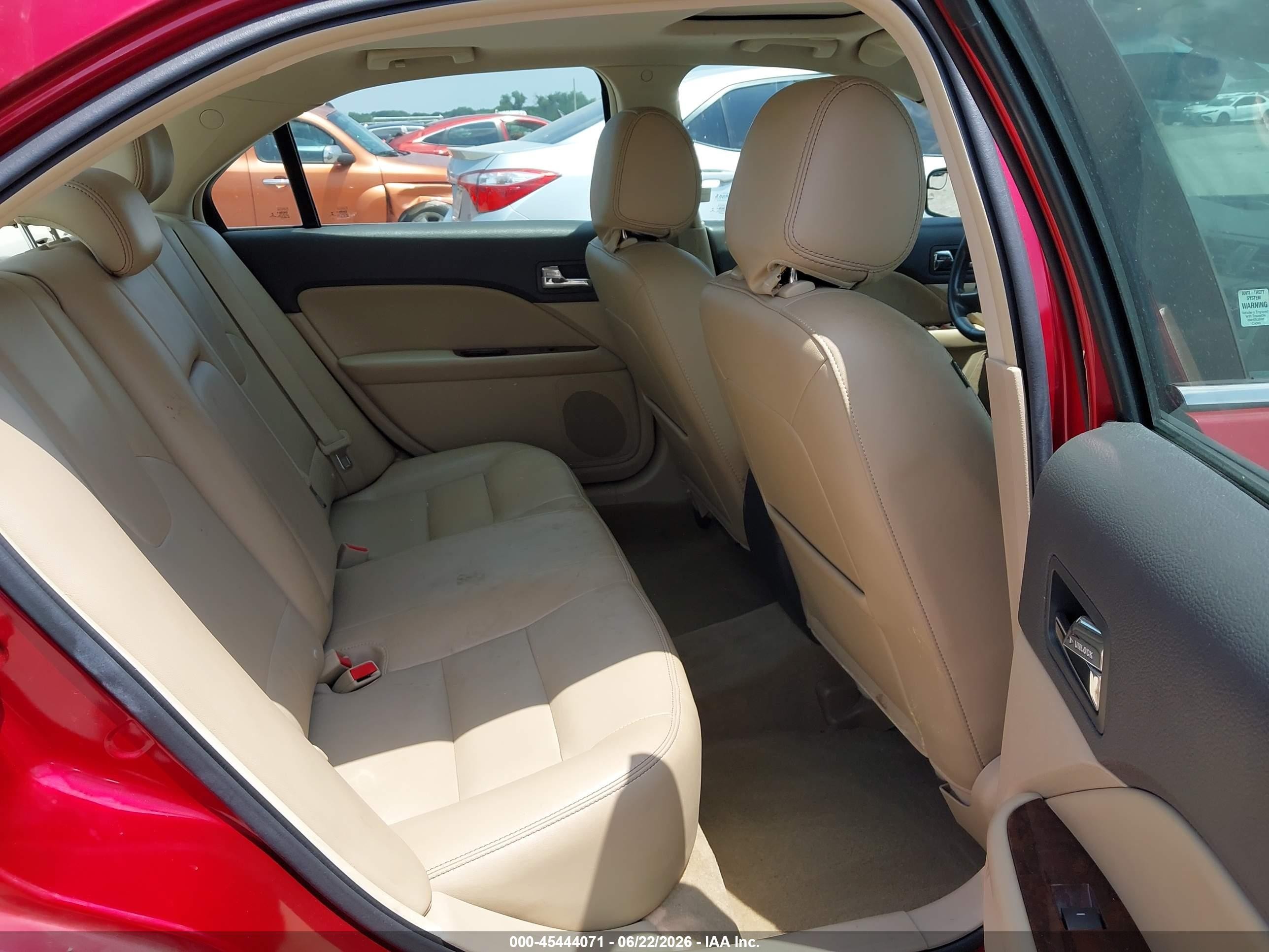 2012 Ford Fusion Sel Red vin: 3FAHP0JA5CR258238