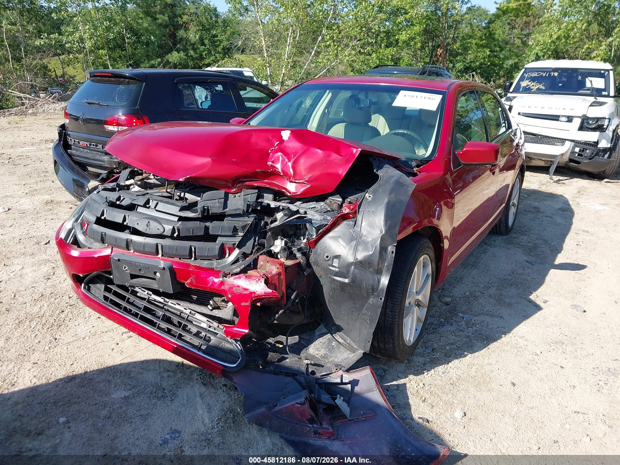 2010 Ford Fusion Sel Red vin: 3FAHP0JA6AR221096