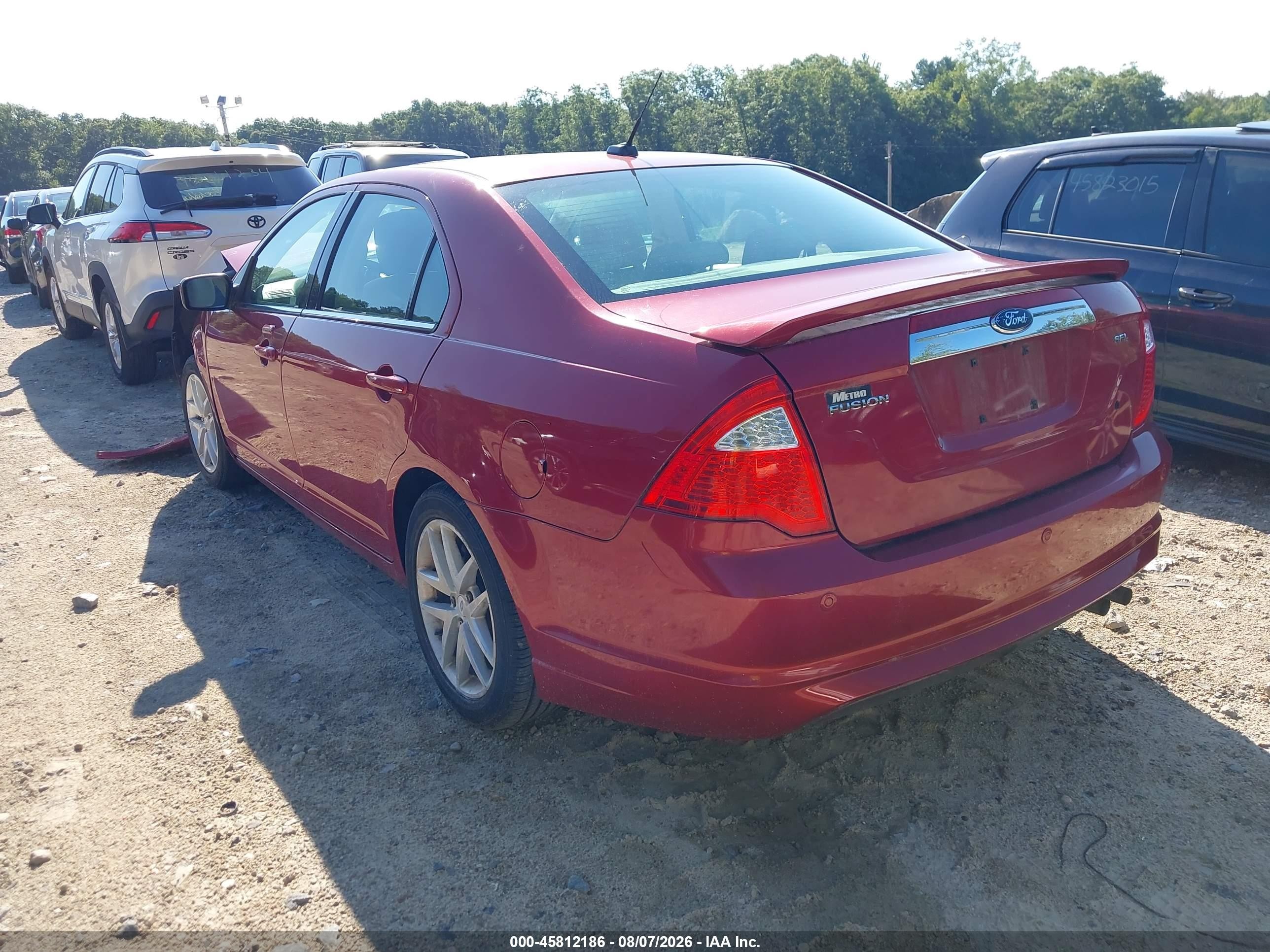2010 Ford Fusion Sel Red vin: 3FAHP0JA6AR221096