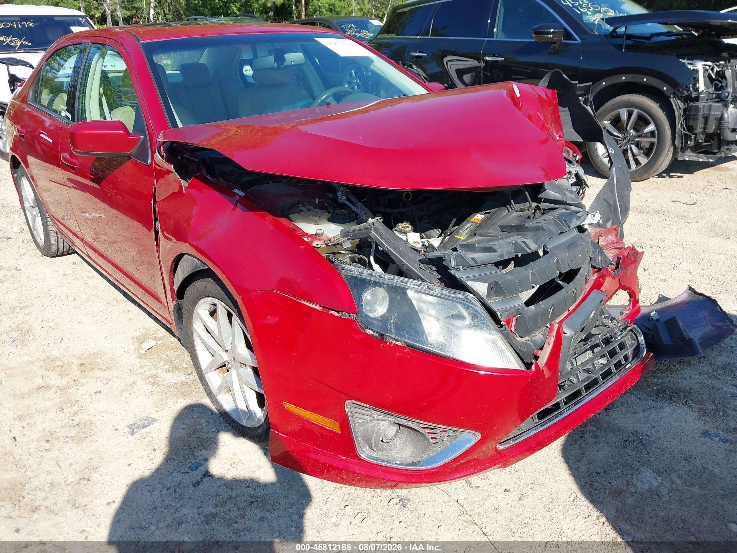 2010 Ford Fusion Sel Red vin: 3FAHP0JA6AR221096