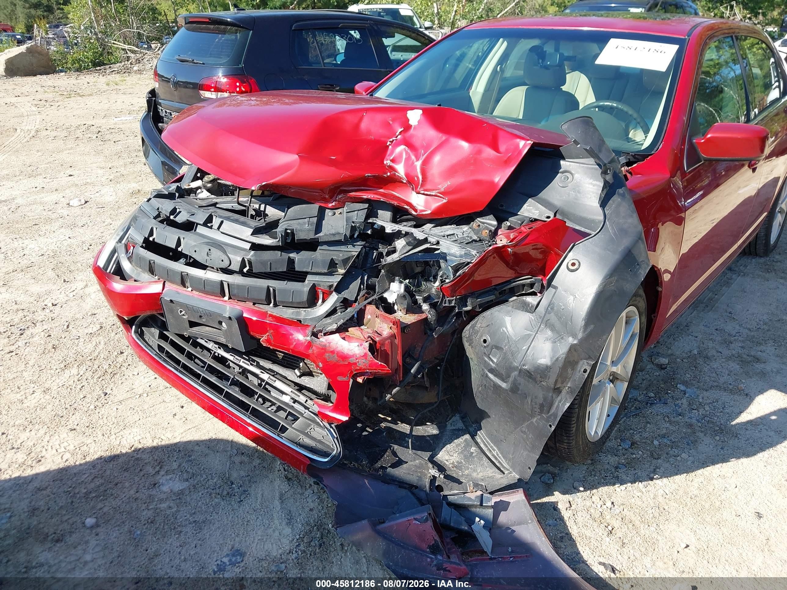 2010 Ford Fusion Sel Red vin: 3FAHP0JA6AR221096