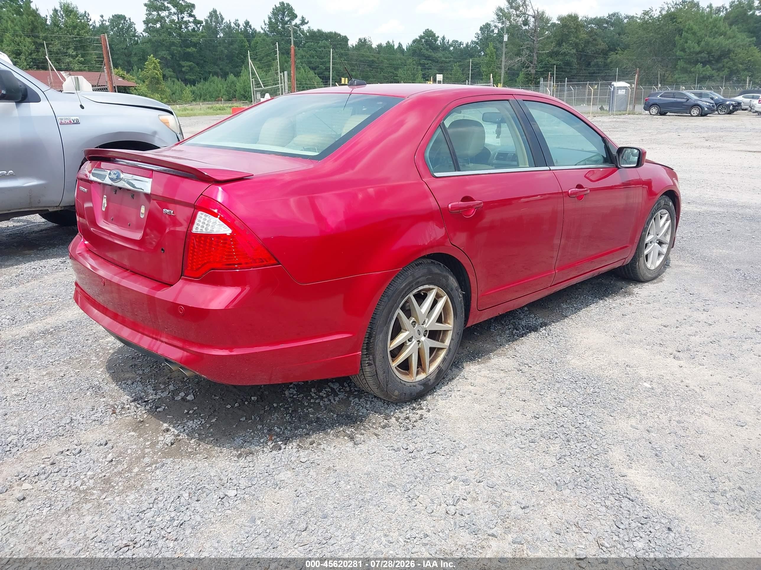2011 Ford Fusion Sel Red vin: 3FAHP0JA6BR301418