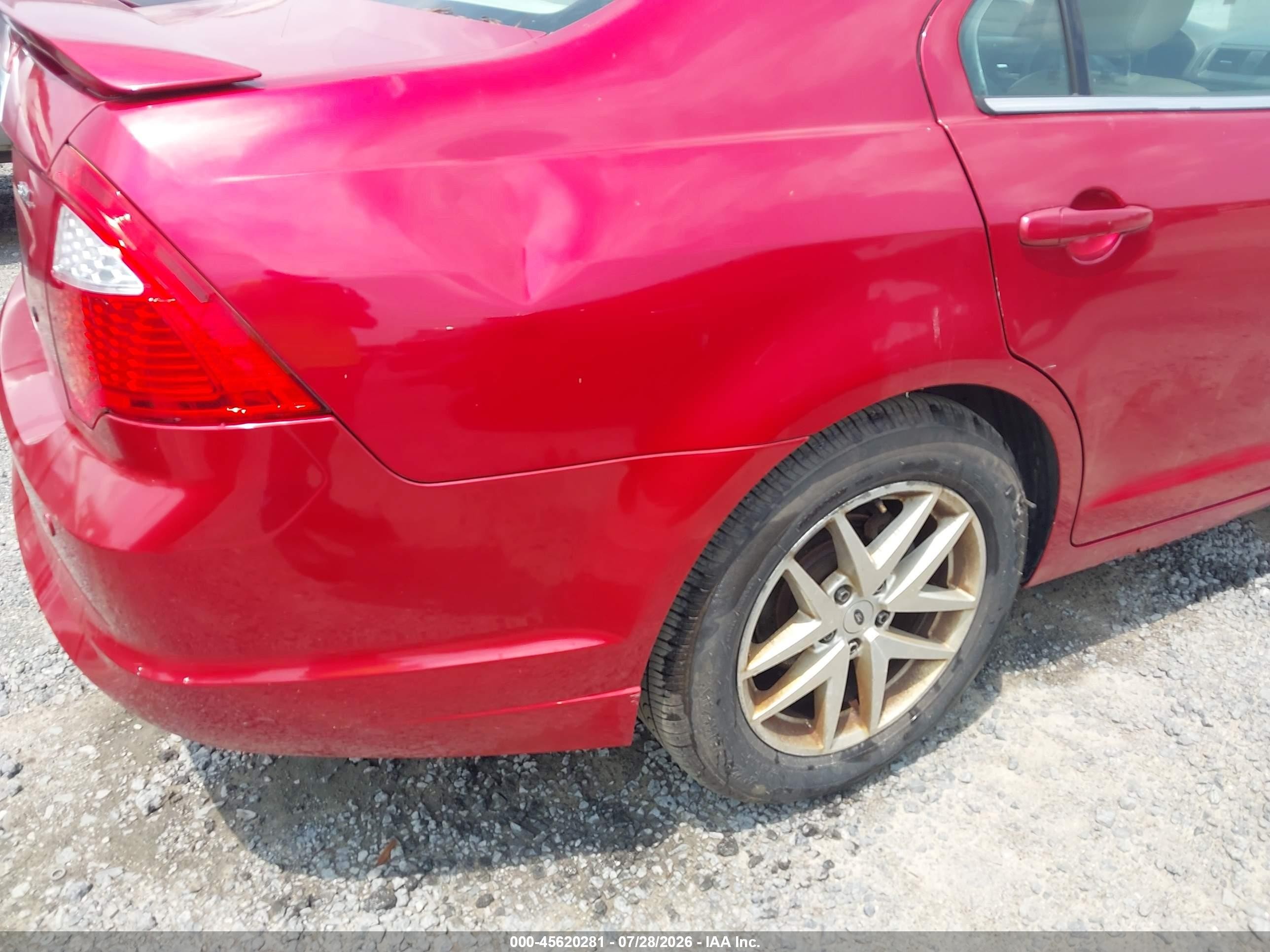 2011 Ford Fusion Sel Red vin: 3FAHP0JA6BR301418