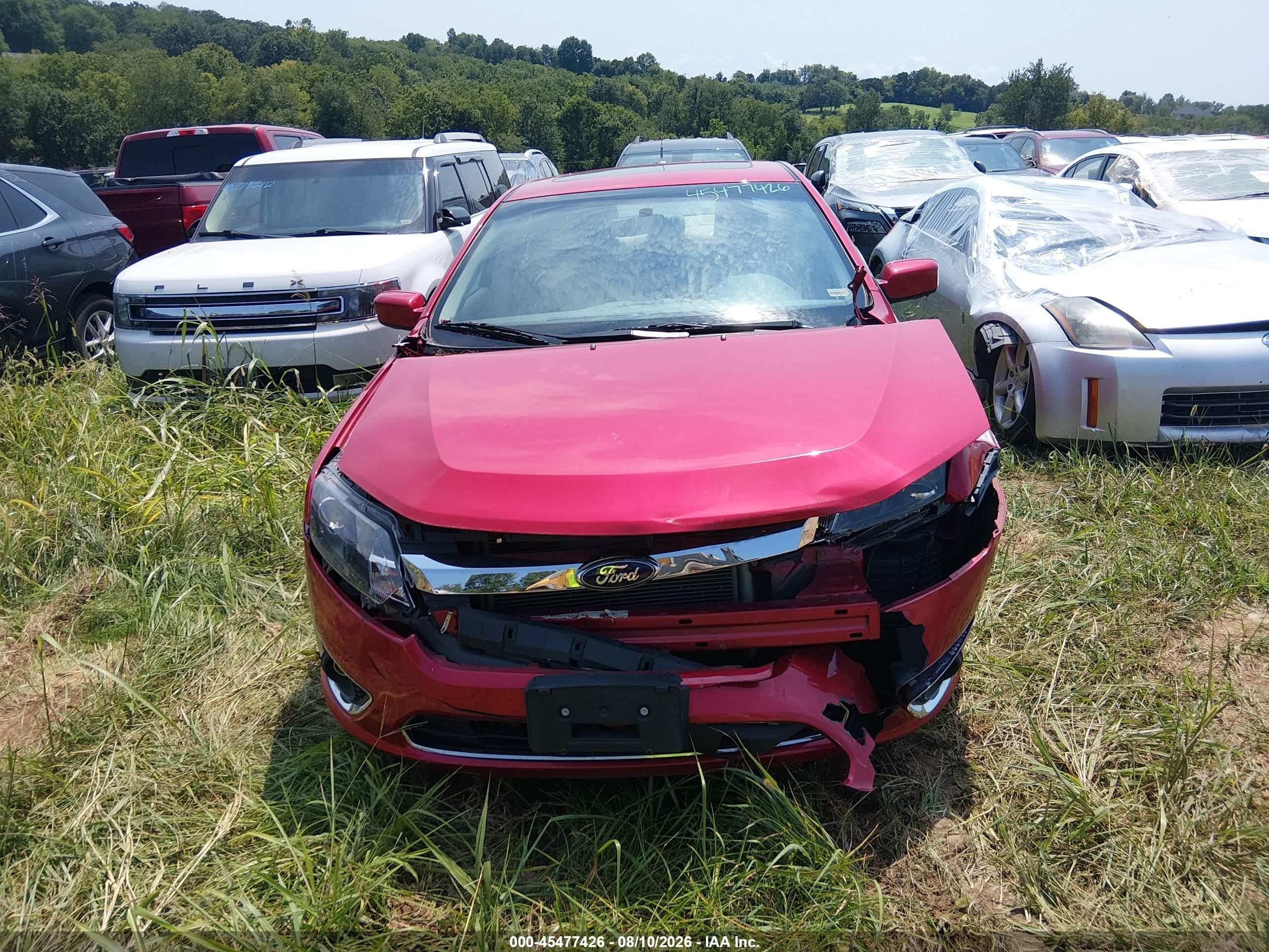 2012 Ford Fusion Sel Red vin: 3FAHP0JA6CR365041