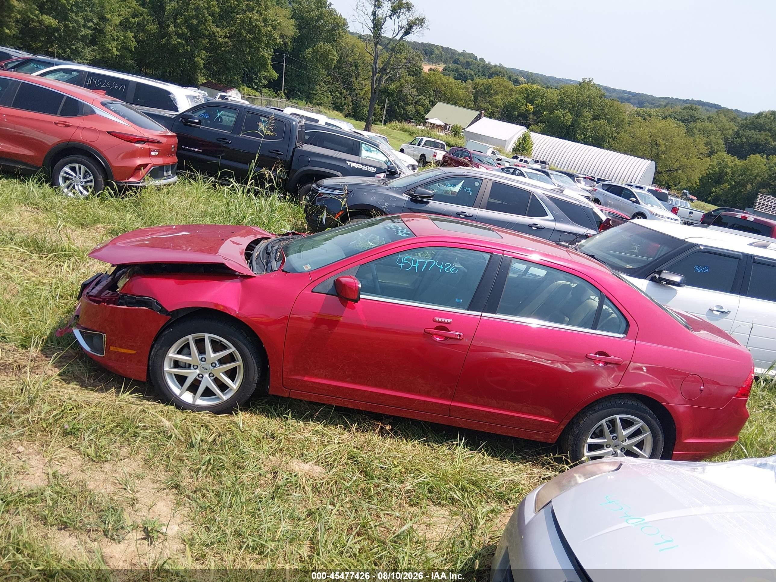 2012 Ford Fusion Sel Red vin: 3FAHP0JA6CR365041