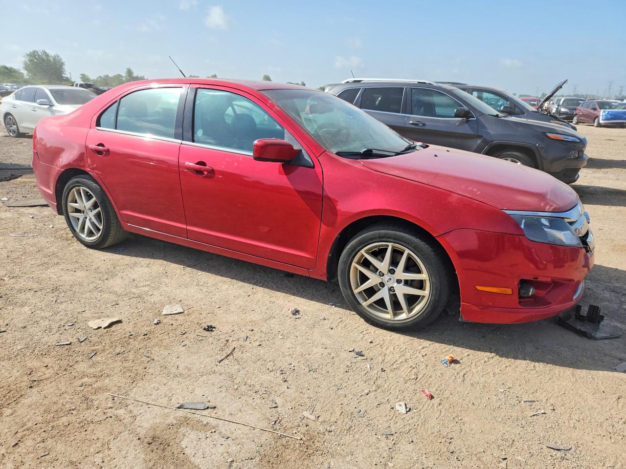 2012 Ford Fusion Sel Red vin: 3FAHP0JA6CR433984