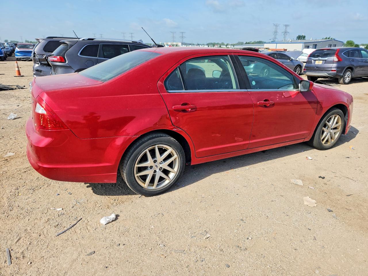 2012 Ford Fusion Sel Red vin: 3FAHP0JA6CR433984